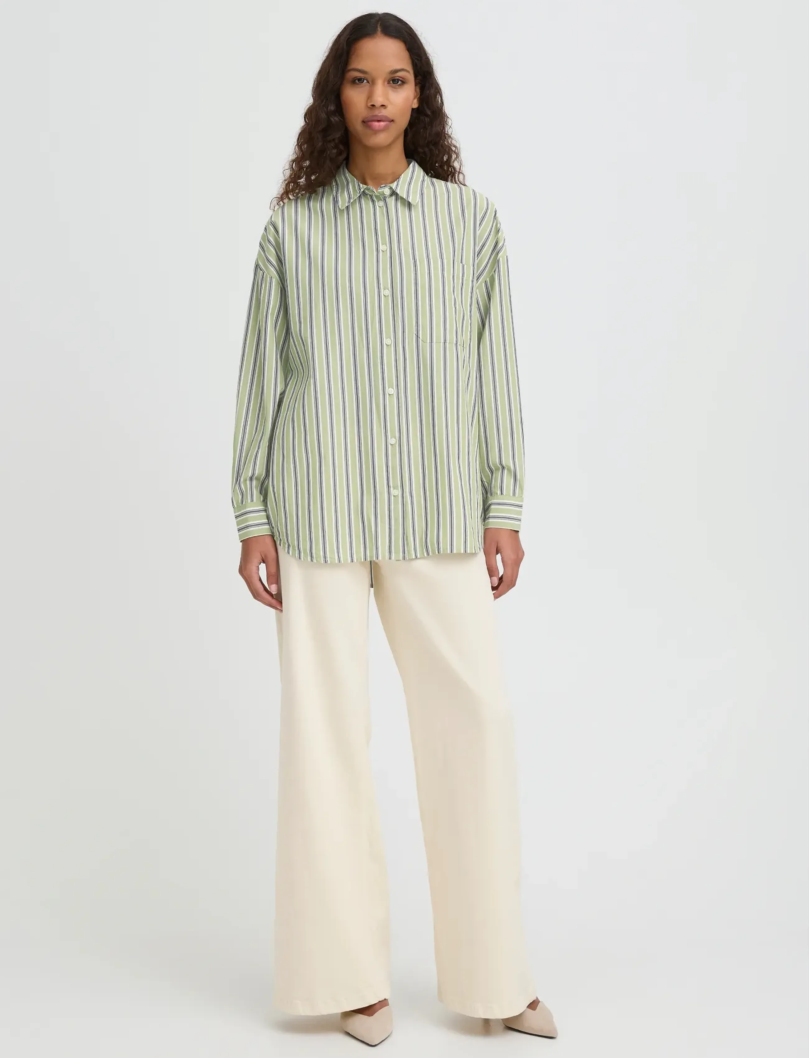 ICHI IHFLUCA SH2 - Särgid - GREEN STRIPE / green