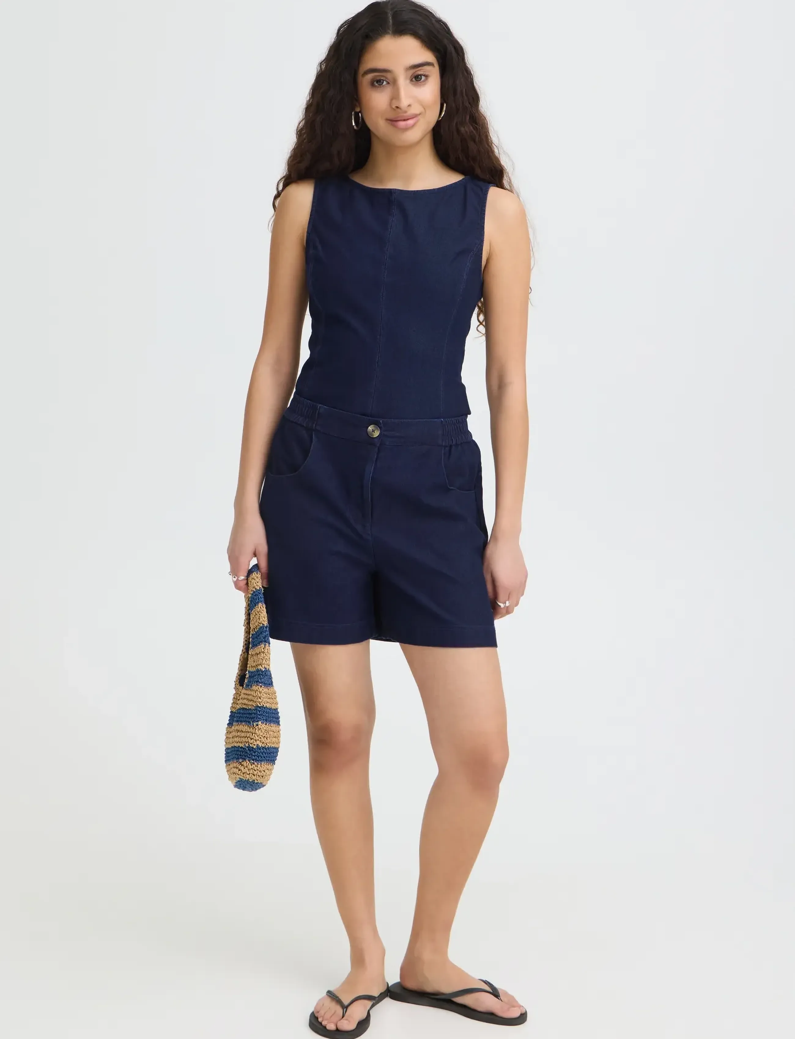 ICHI - IHKATE DENIM SHO2 - jeansshorts - dark blue - 5
