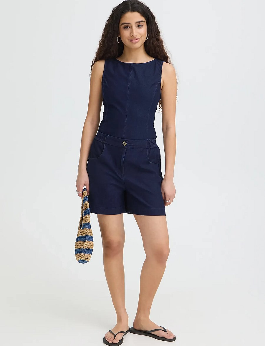 ICHI - IHKATE DENIM SHO2 - lühikesed teksapüksid - dark blue - 5