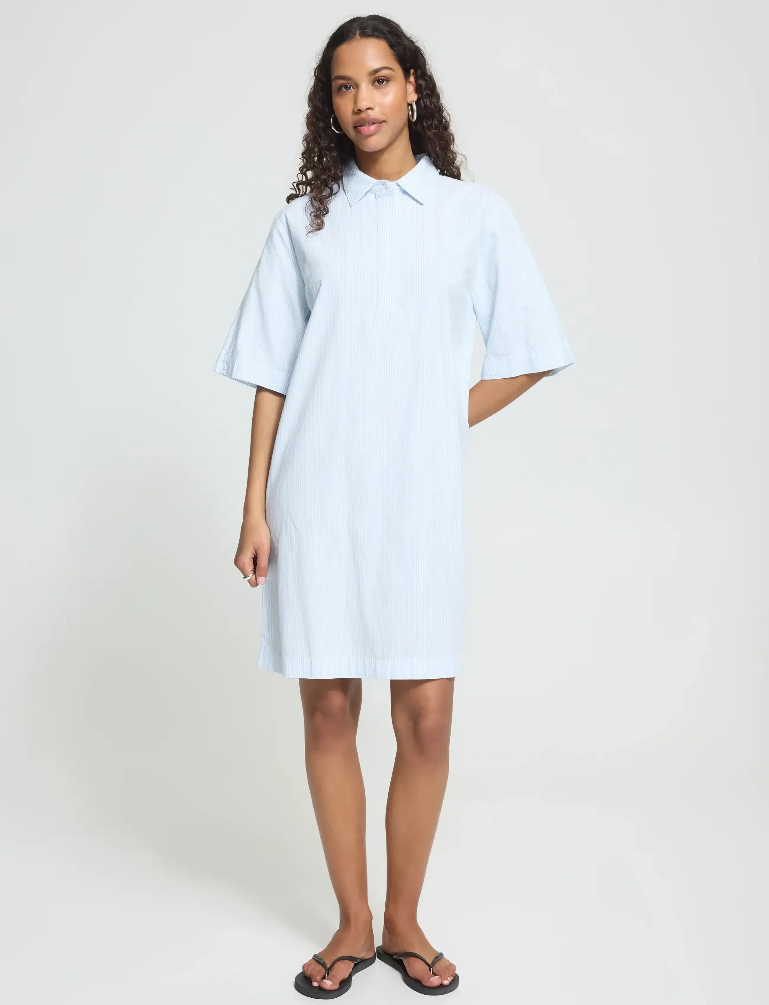 ICHI - IHGARIA DR - särkkleidid - light blue stripe - 4