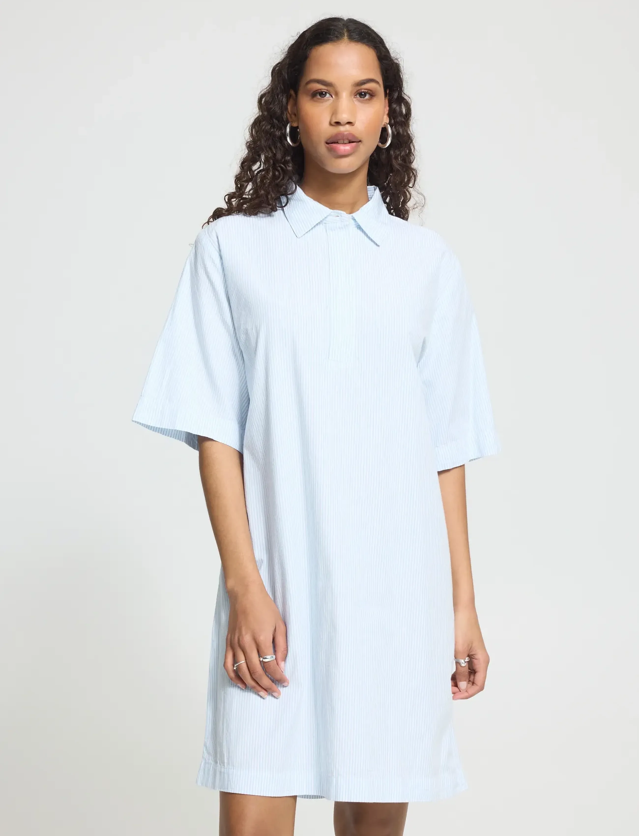 ICHI - IHGARIA DR - särkkleidid - light blue stripe - 5