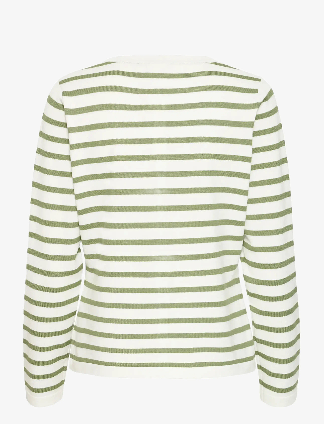 ICHI - IHLULS O-NECK CA - cardigans - small iguana white stripe - 2