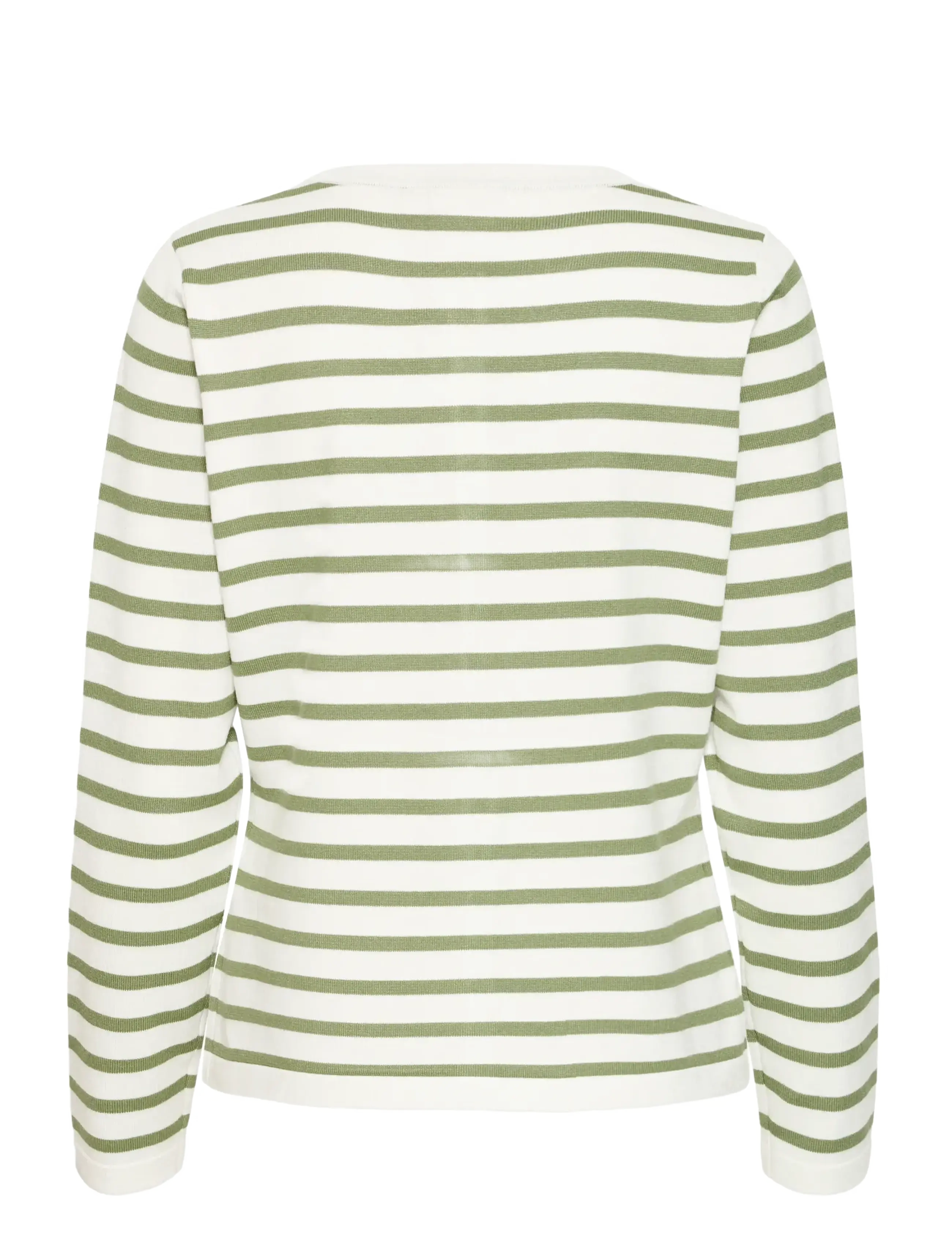ICHI - IHLULS O-NECK CA - cardigans - small iguana white stripe - 2