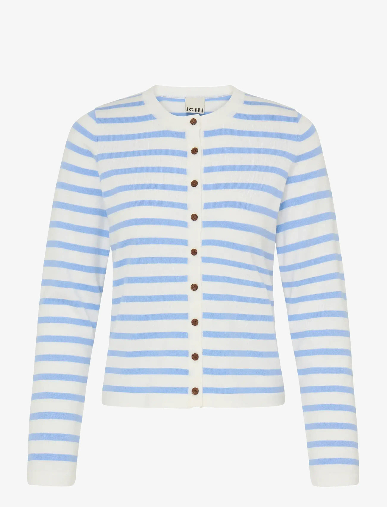 ICHI - IHLULS O-NECK CA - cardigans - small cloud belair stripe - 1