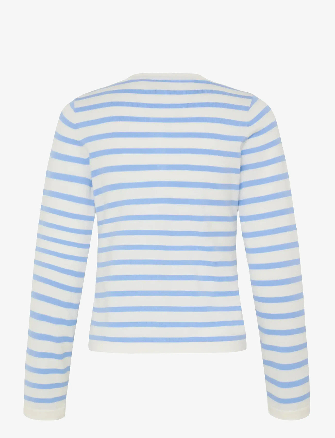 ICHI - IHLULS O-NECK CA - cardigans - small cloud belair stripe - 2