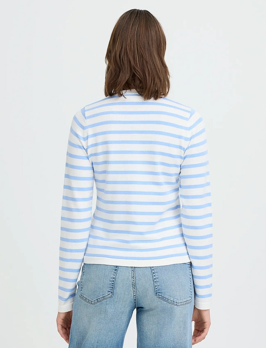 ICHI - IHLULS O-NECK CA - cardigans - small cloud belair stripe - 4