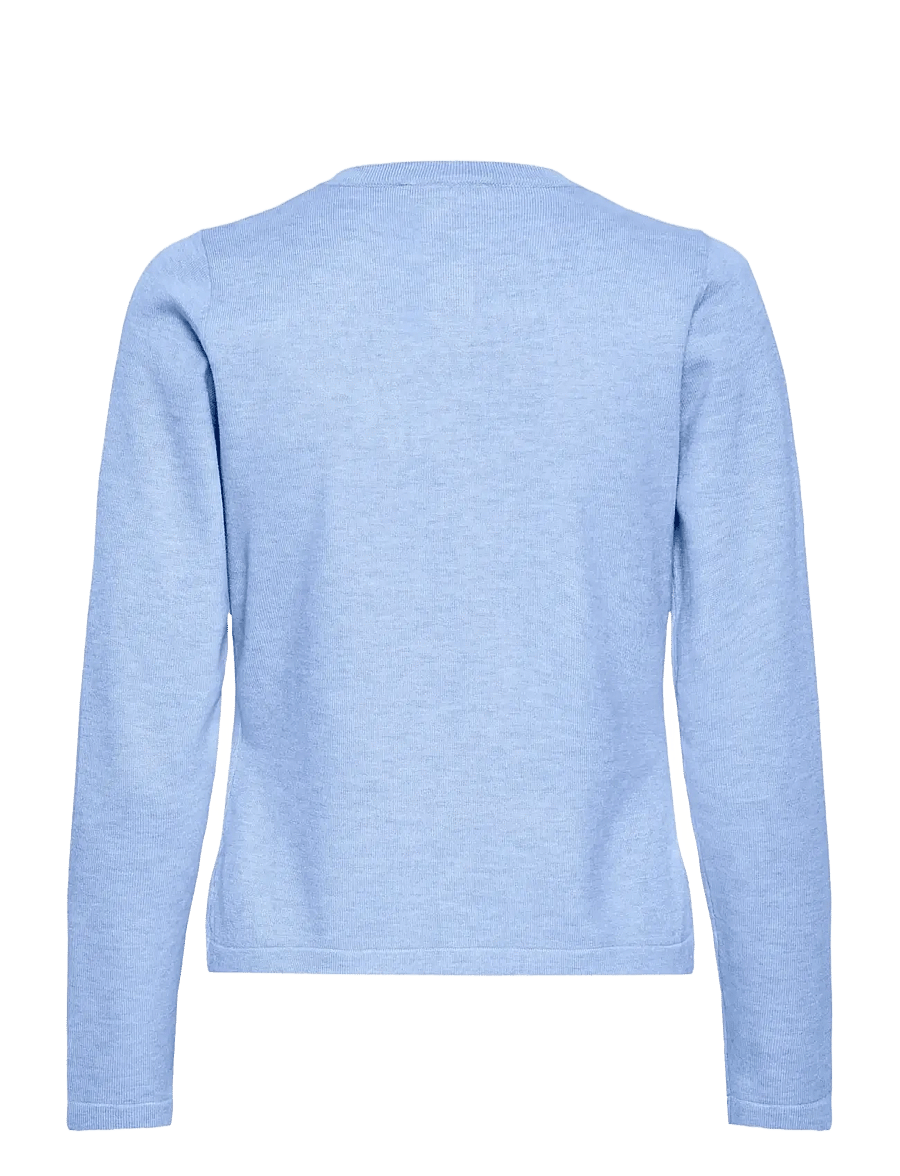 ICHI - IHLULS O-NECK CA - strickjacken - bel air blue - 2