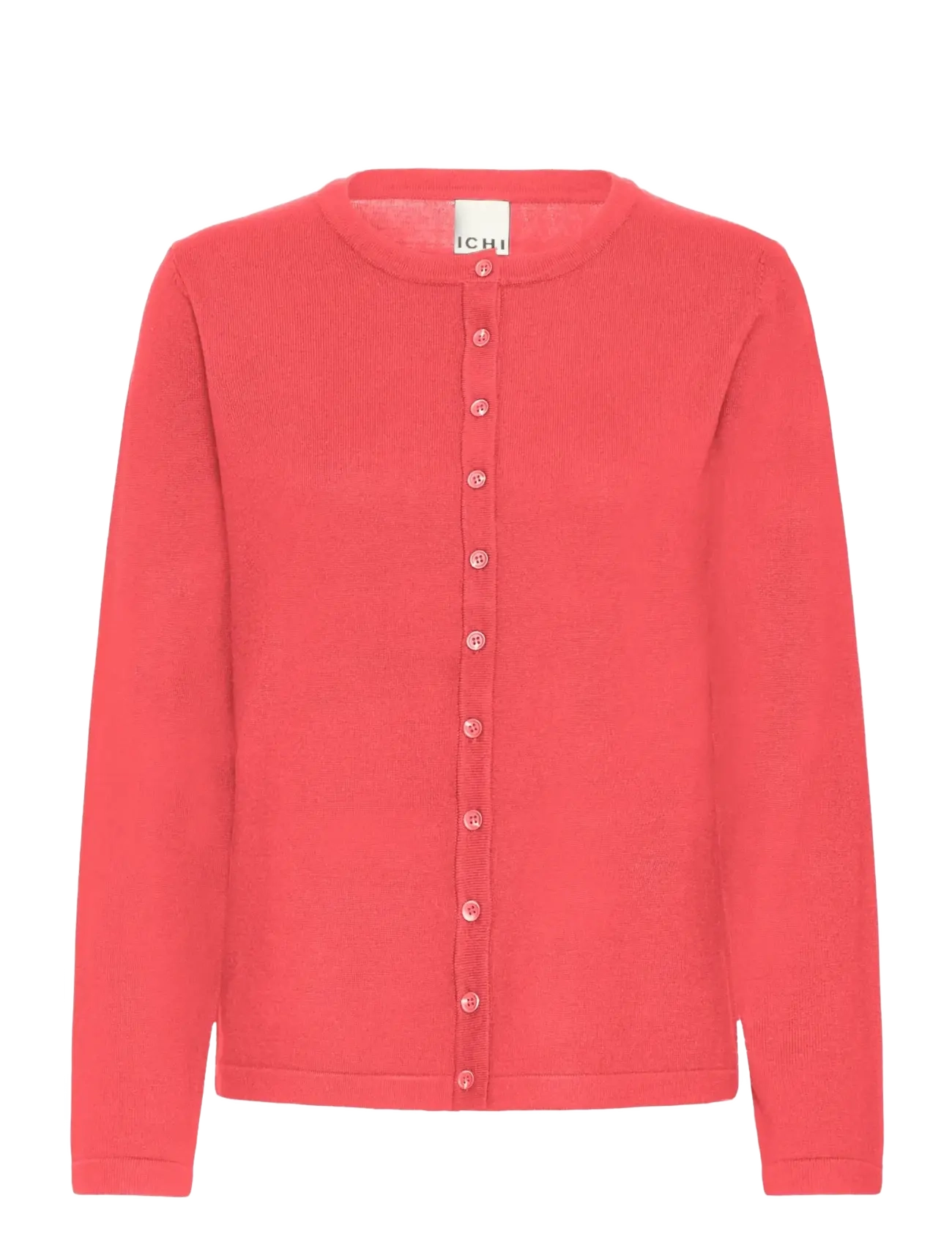 ICHI IHLULS O-NECK CA - Cardigans - TEABERRY / coral