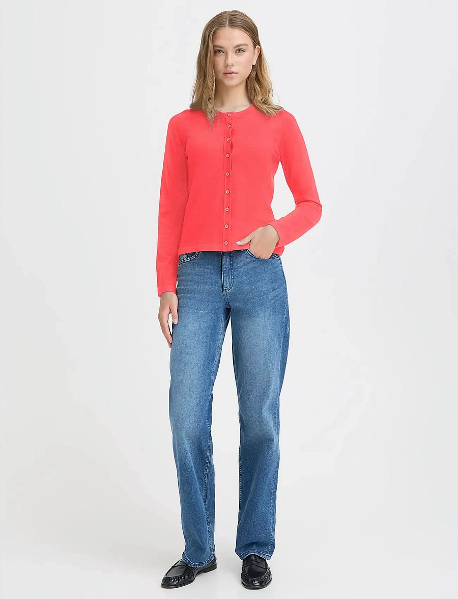 ICHI - IHLULS O-NECK CA - cardigans - teaberry - 5