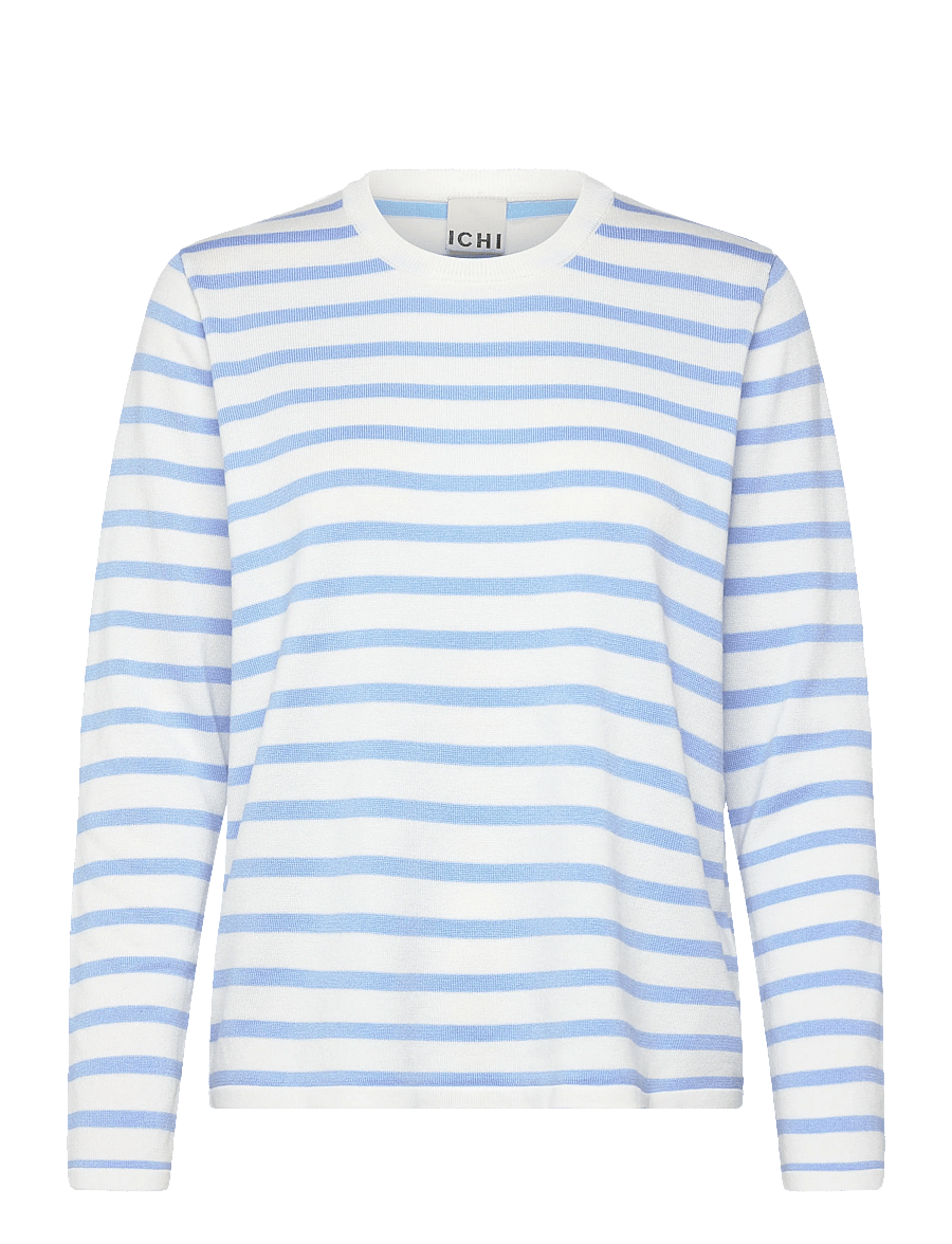 ICHI - IHLULS O-NECK LS - stickade tröjor - small cloud belair stripe - 1