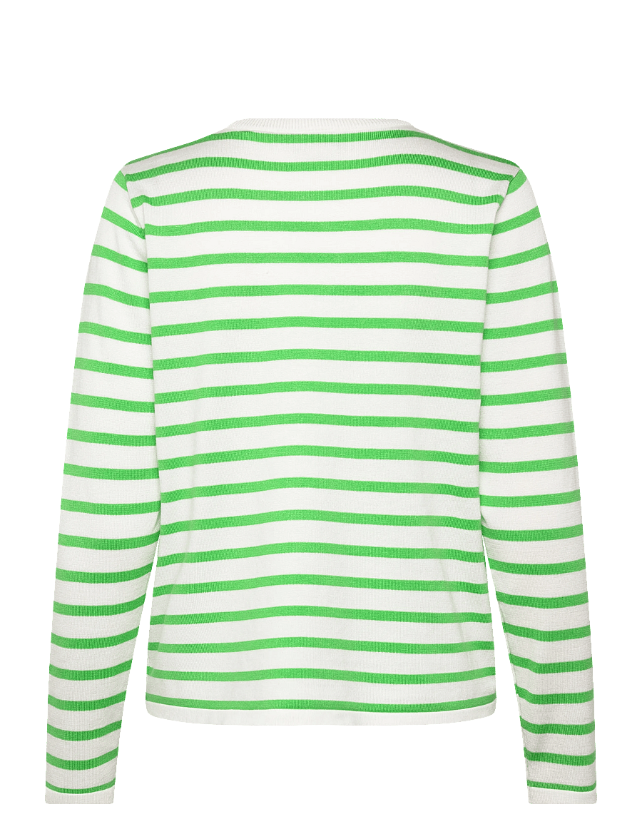 ICHI - IHLULS O-NECK LS - stickade tröjor - small cloud kelly stripe - 2