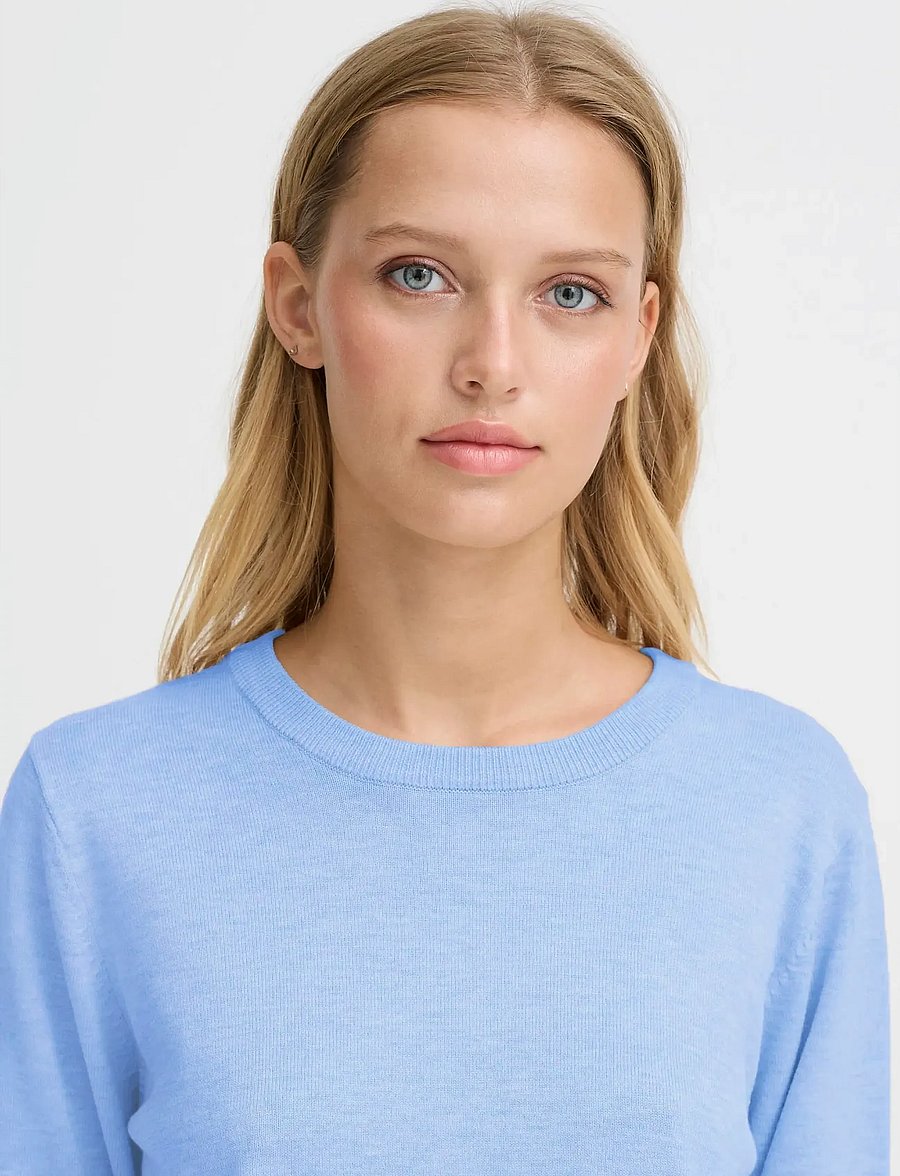 ICHI - IHLULS O-NECK LS - pullover - bel air blue - 4