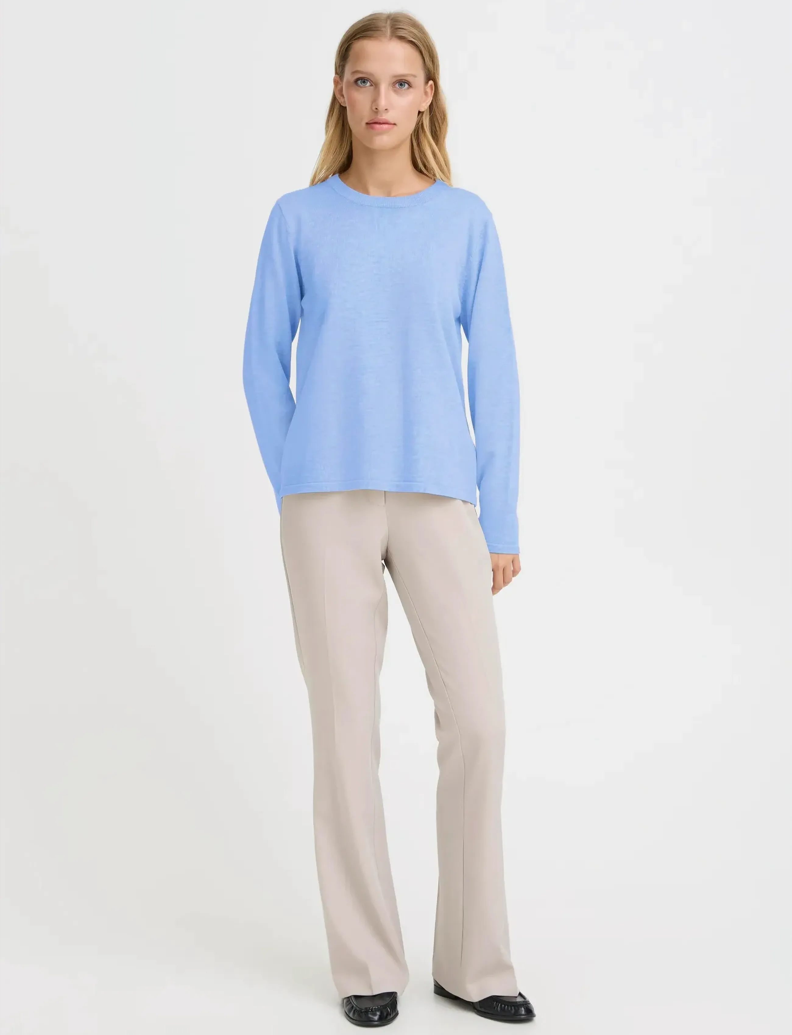 ICHI - IHLULS O-NECK LS - trøjer - bel air blue - 5