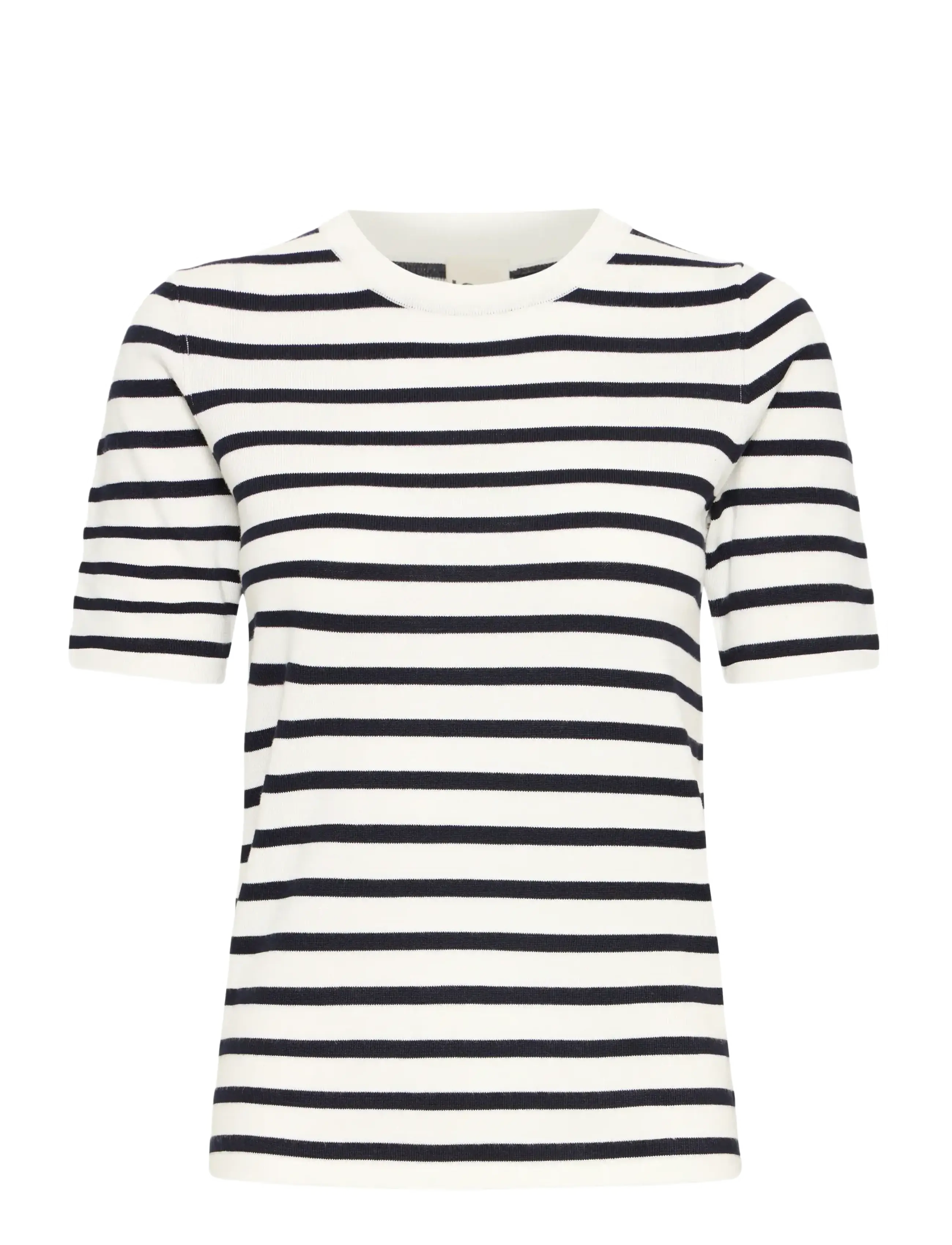ICHI IHLULS O-NECK SS - ICHI - SMALL WHITE TOTAL EC STRIPE / white