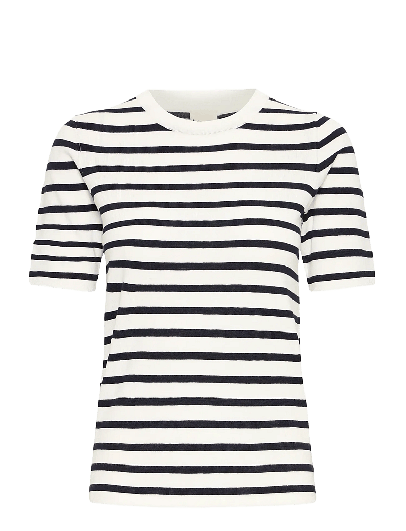 ICHI - IHLULS O-NECK SS - pullover - small white total ec stripe - 1