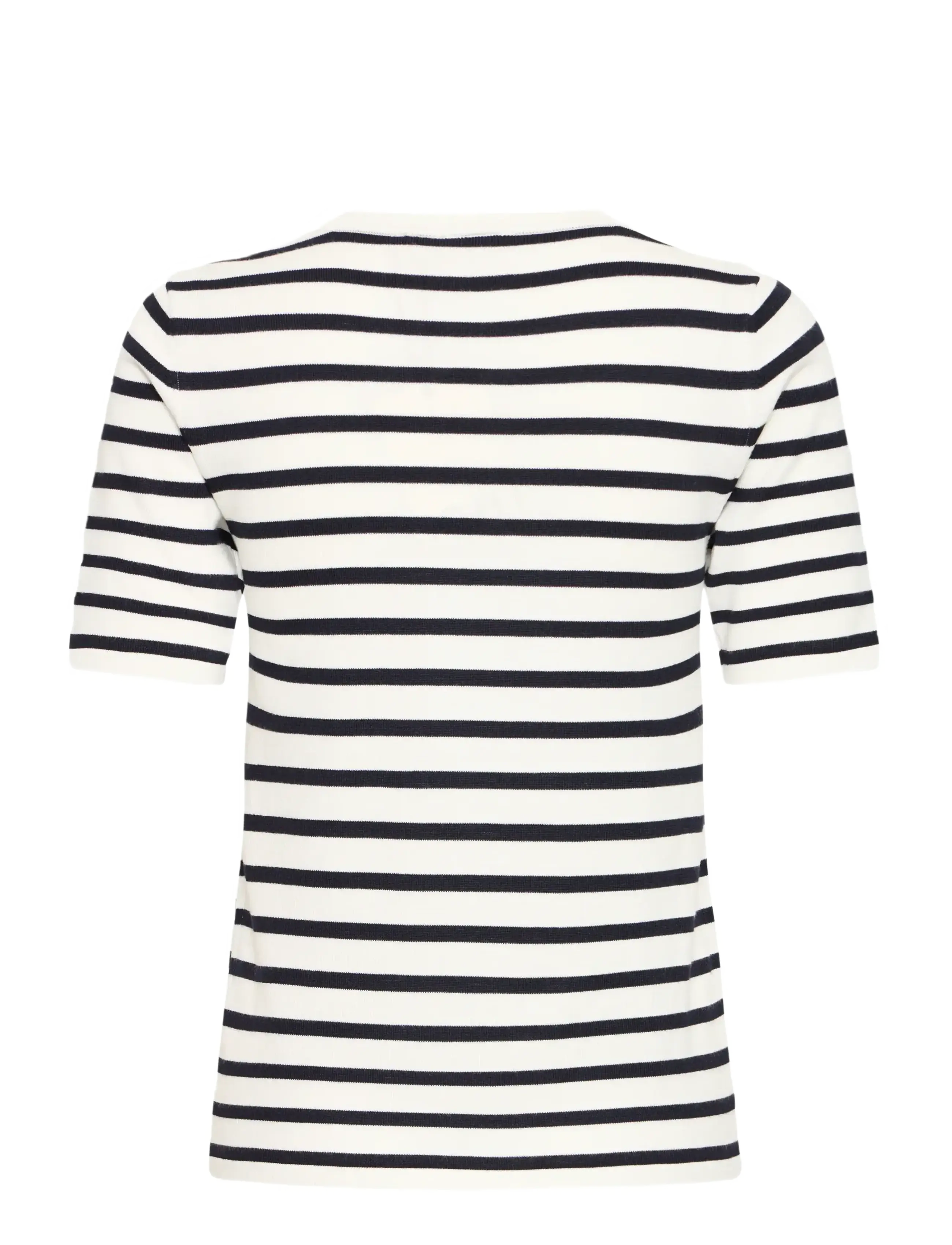 ICHI - IHLULS O-NECK SS - striktrøjer - small white total ec stripe - 2