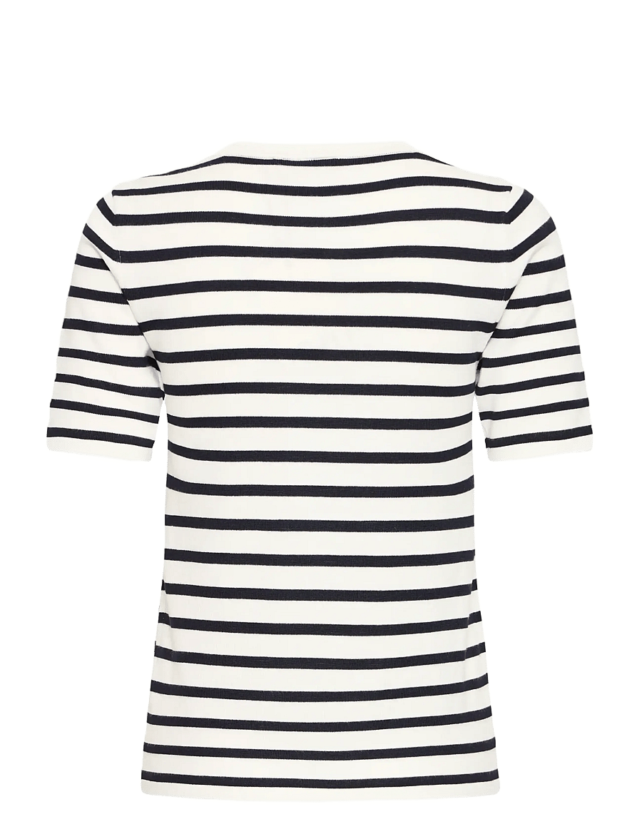 ICHI - IHLULS O-NECK SS - pullover - small white total ec stripe - 2