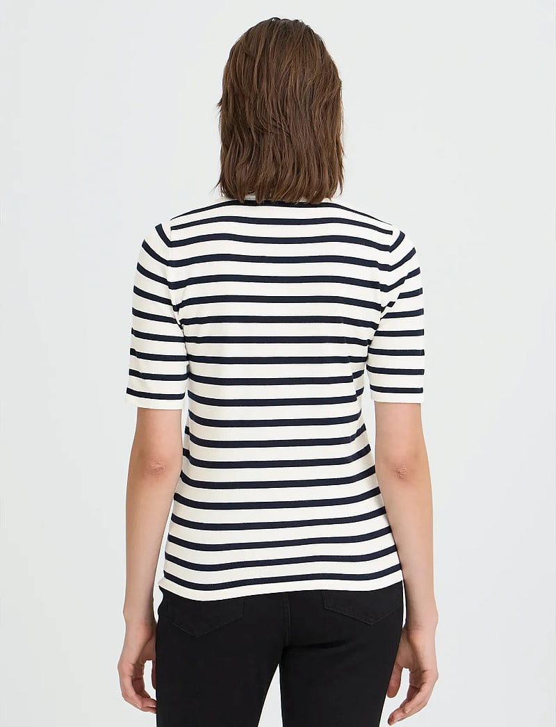 ICHI - IHLULS O-NECK SS - pullover - small white total ec stripe - 4