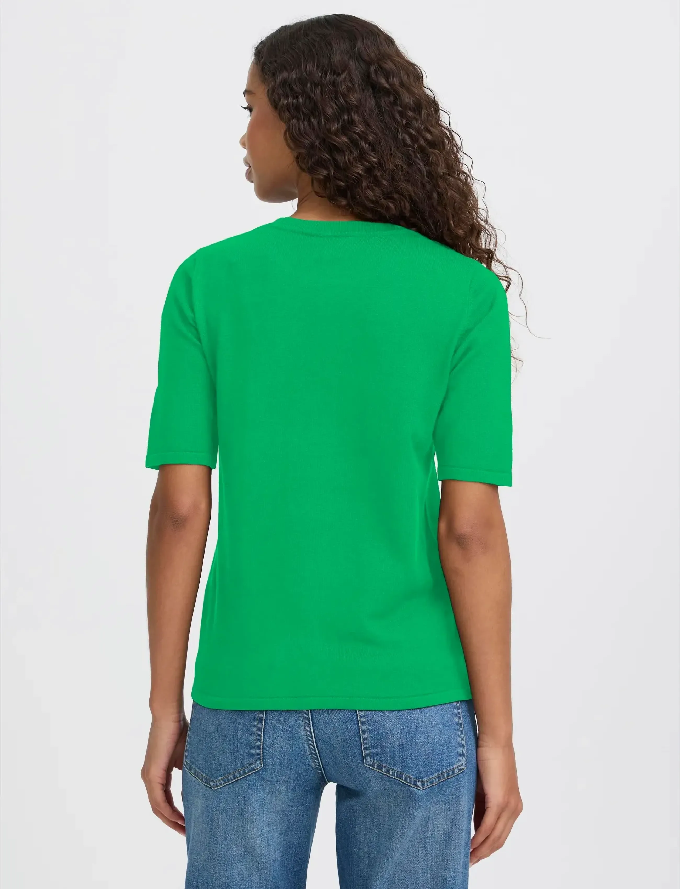 ICHI - IHLULS O-NECK SS - pullover - kelly green - 4