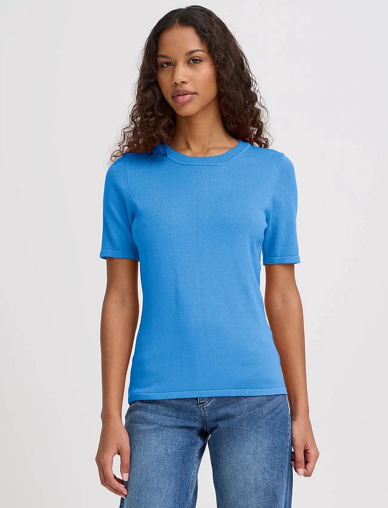 ICHI - IHLULS O-NECK SS - pullover - nebulas blue - 0