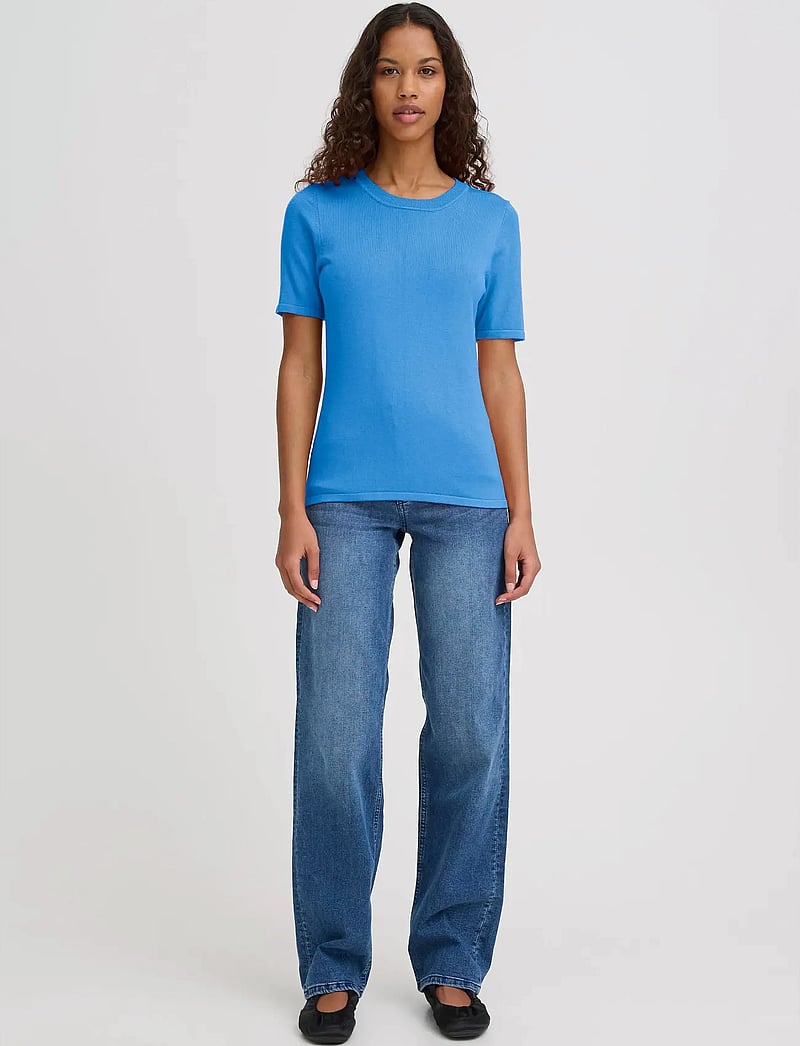 ICHI - IHLULS O-NECK SS - pullover - nebulas blue - 3