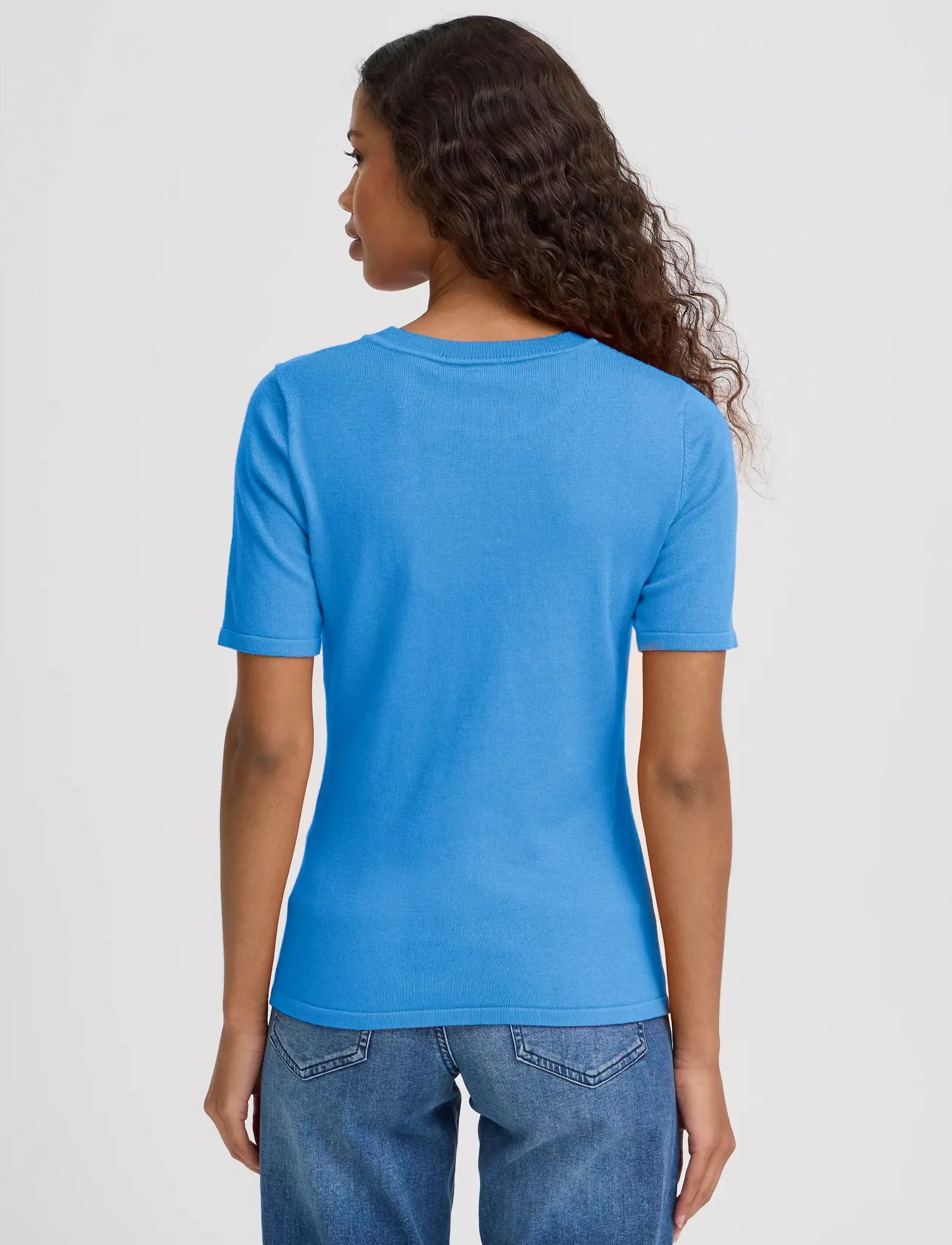 ICHI - IHLULS O-NECK SS - pullover - nebulas blue - 4