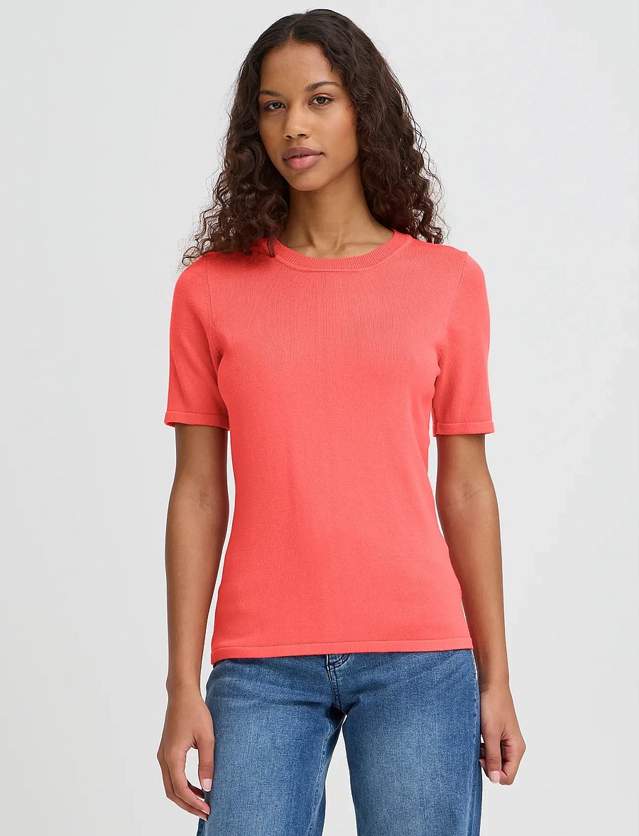 ICHI - IHLULS O-NECK SS - pullover - teaberry - 4