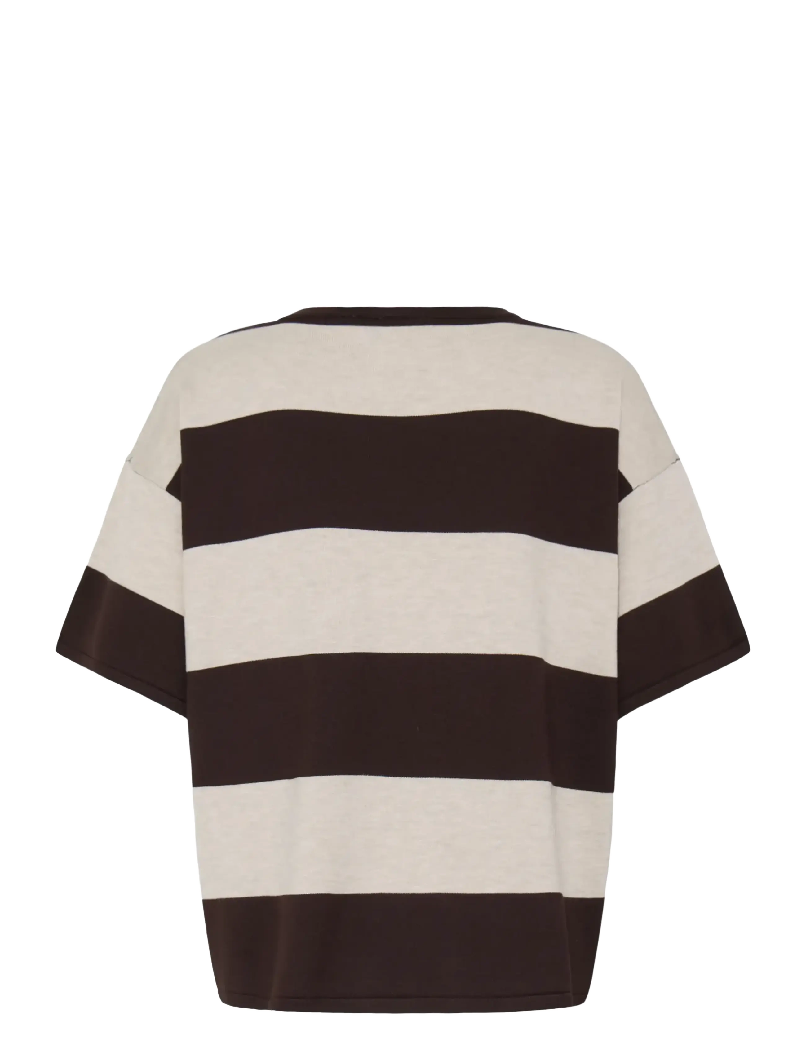 ICHI - IHLULS LOOSE SS - t-shirts - wide stripe chocolate torte - 2