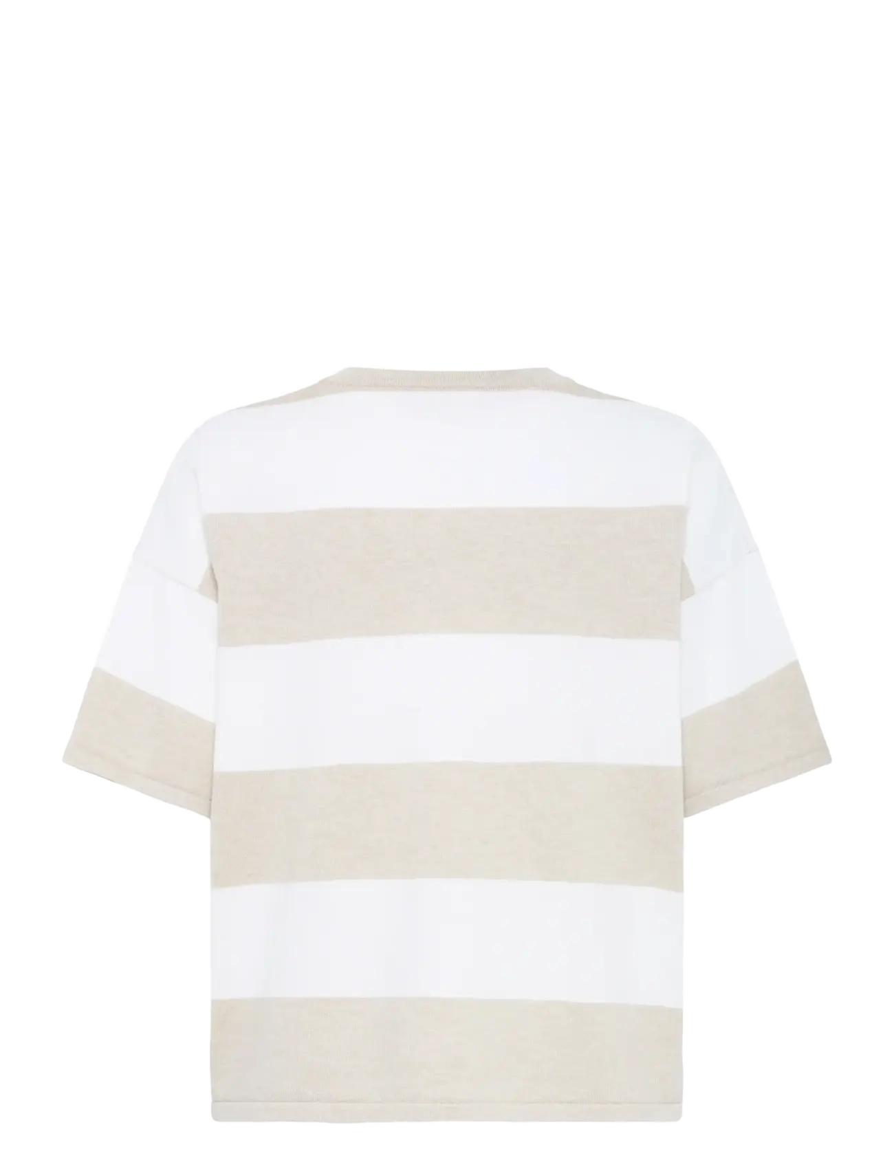 ICHI - IHLULS LOOSE SS - laveste priser - wide oatmeal white stripe - 2
