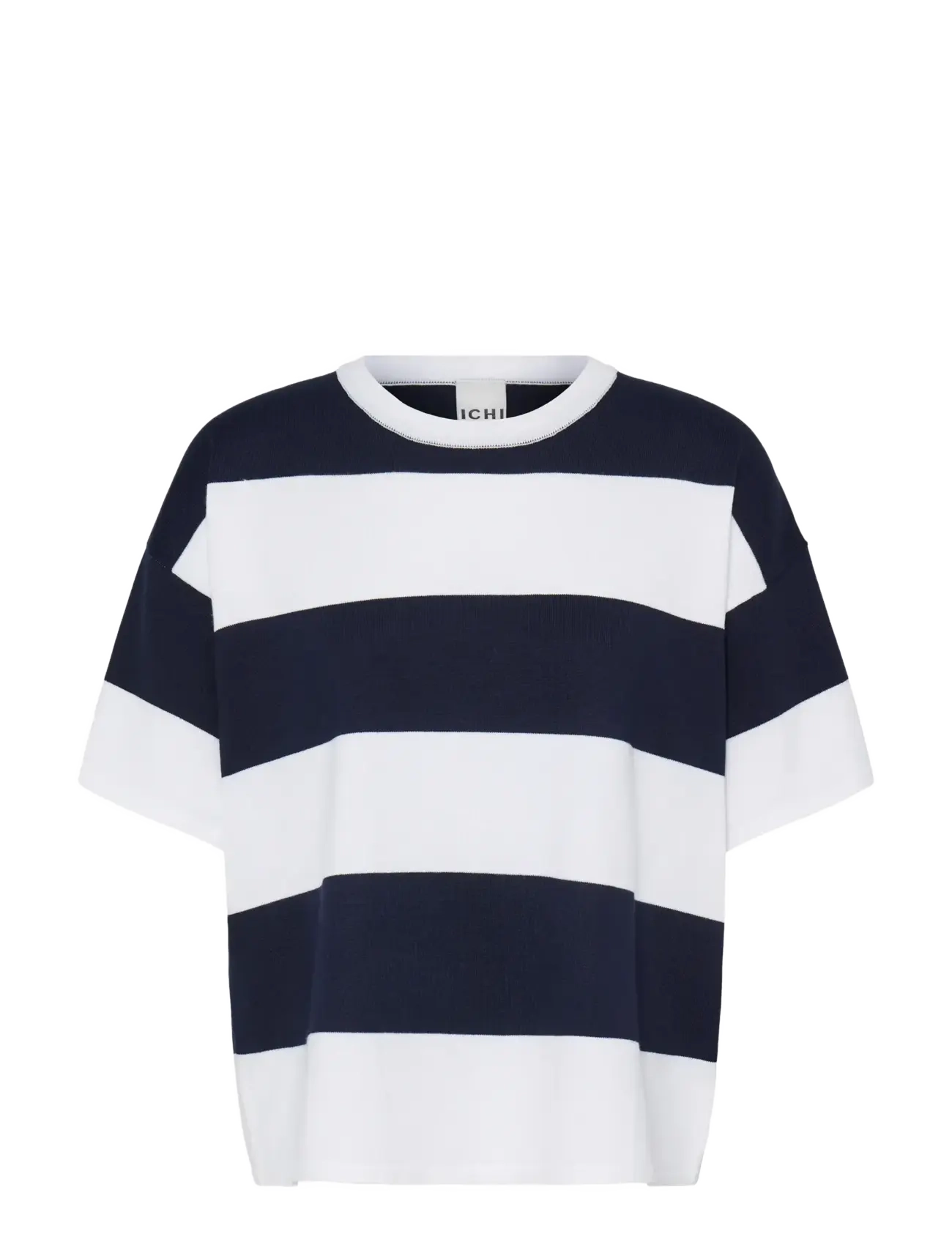 ICHI IHLULS LOOSE SS - ICHI - WIDE TOTAL EC WHITE STRIPE / white