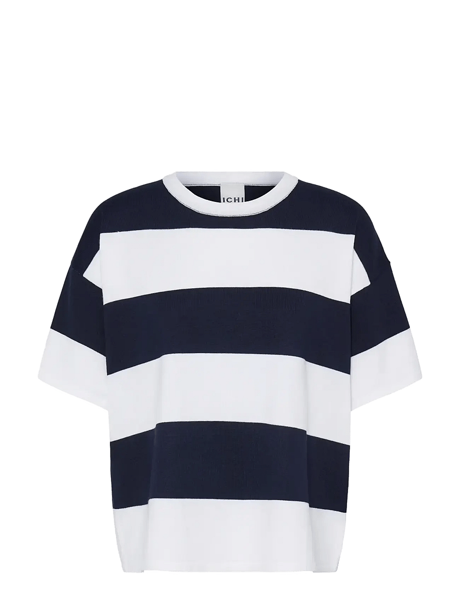 ICHI - IHLULS LOOSE SS - pullover - wide total ec white stripe - 1