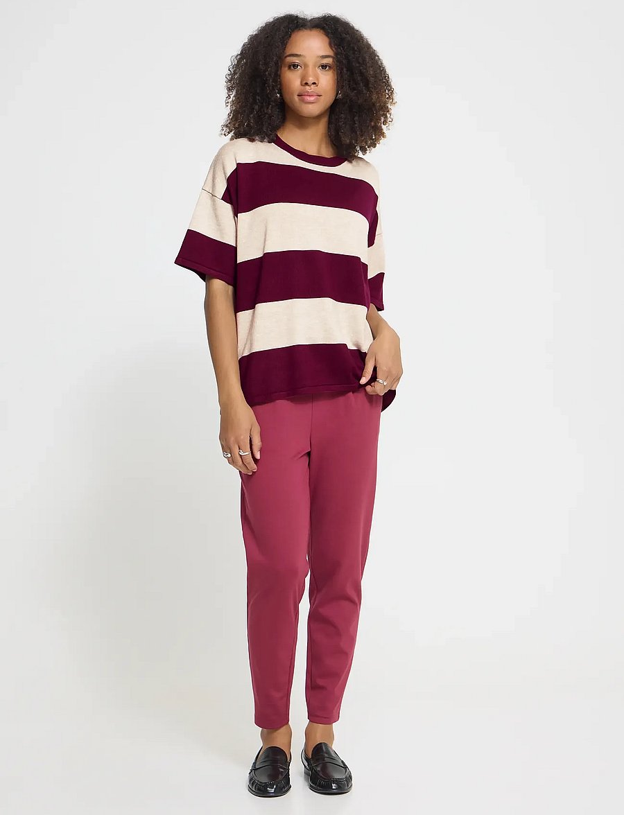 ICHI - IHLULS LOOSE SS - striktrøjer - wide stripe rhododendron - 0