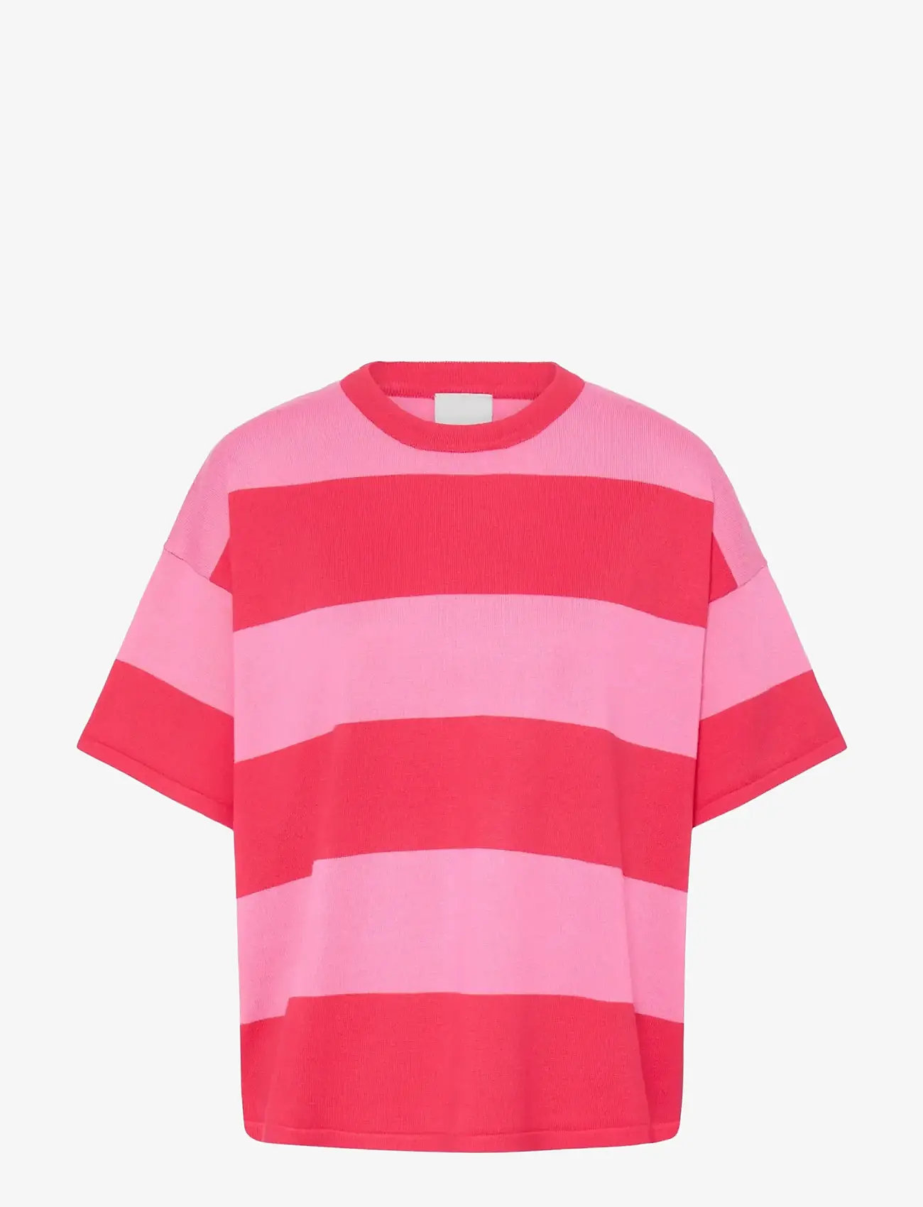 ICHI - IHLULS LOOSE SS - pullover - wide azalea pink stripe - 1