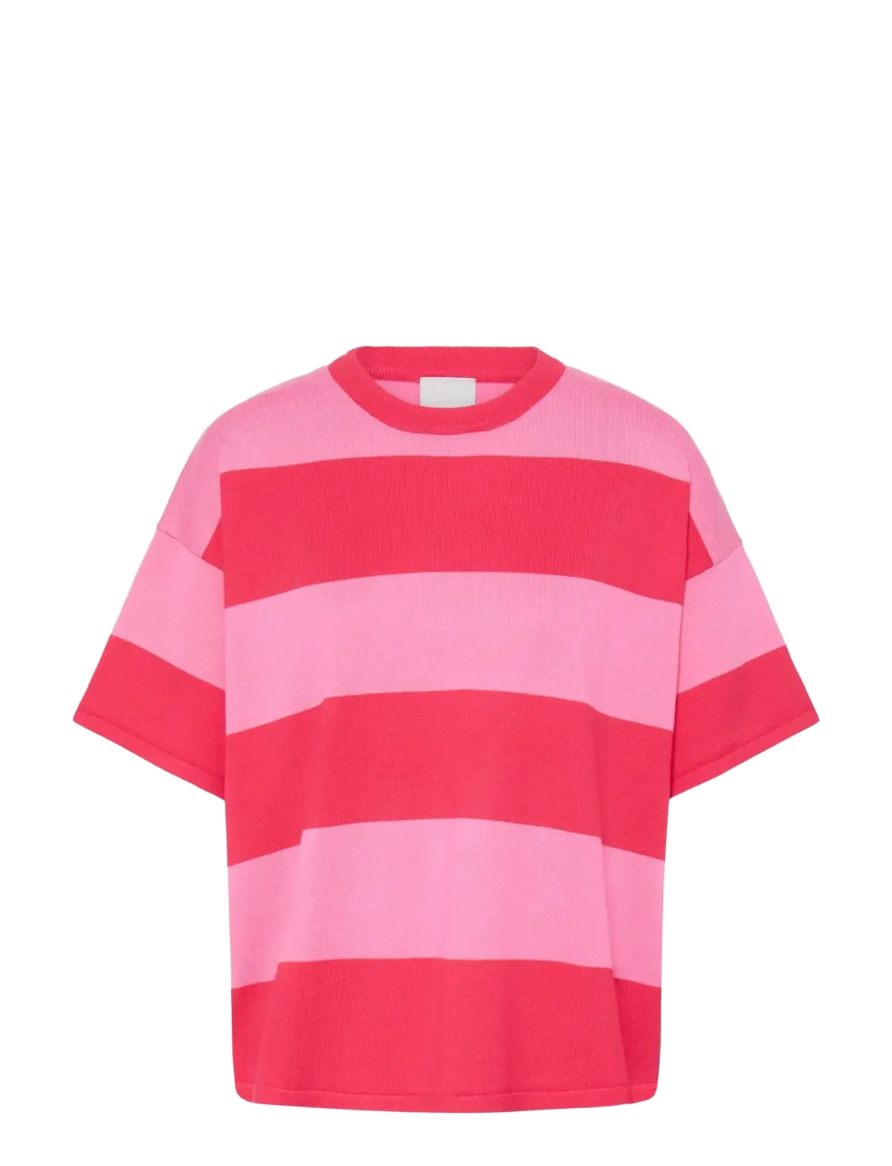 ICHI IHLULS LOOSE SS - ICHI - WIDE AZALEA PINK STRIPE / pink/rose