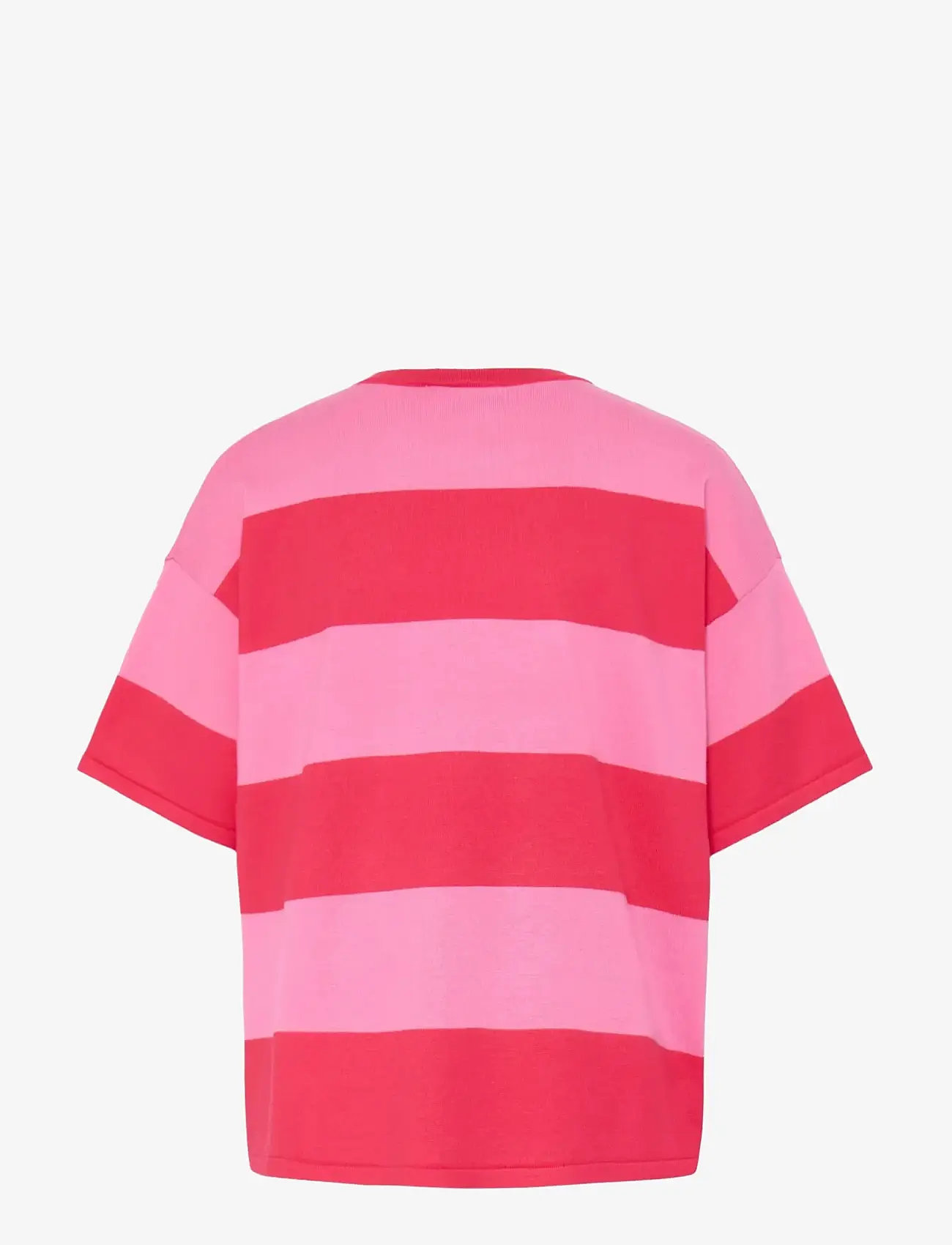 ICHI - IHLULS LOOSE SS - pullover - wide azalea pink stripe - 2