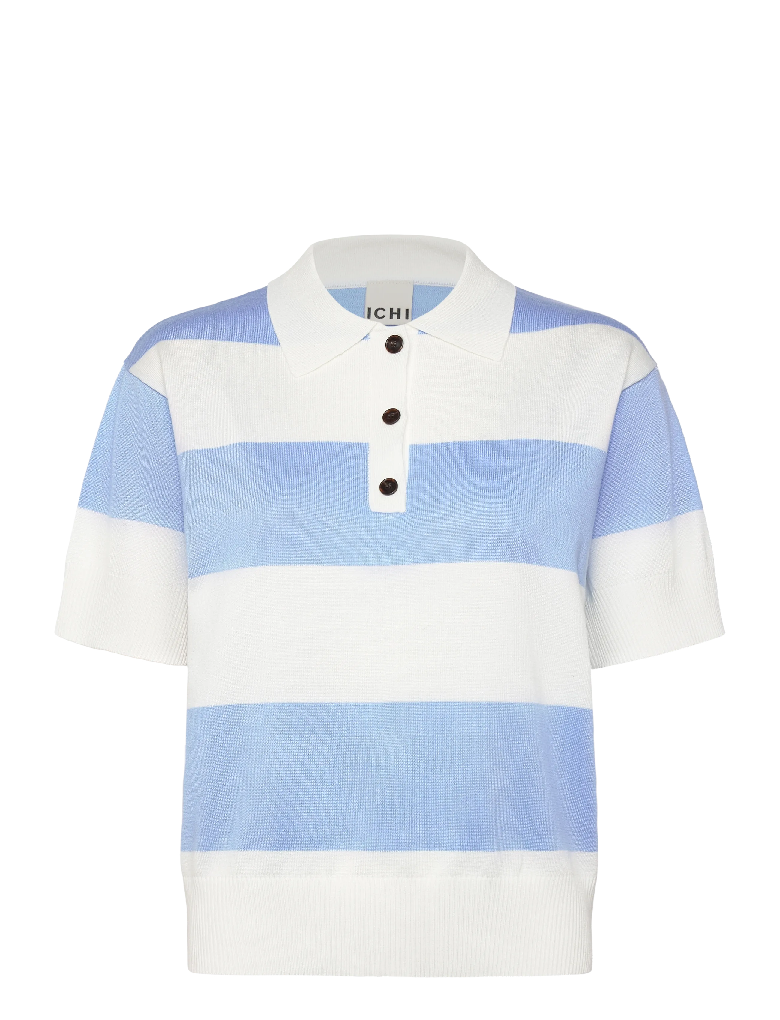ICHI IHLULS POLO SS - ICHI - WIDE CLOUD BELAIR STRIPE / blue
