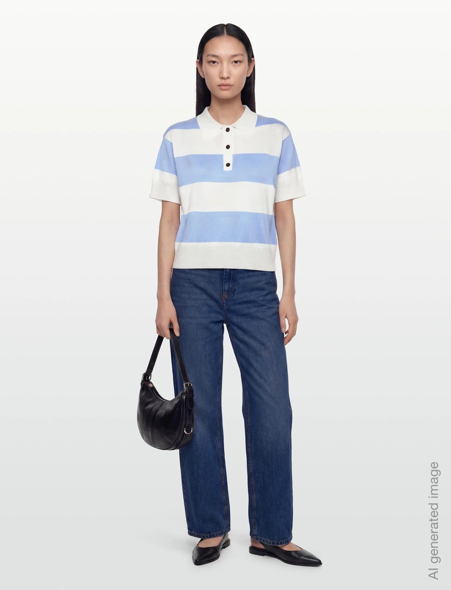 ICHI - IHLULS POLO SS - poloshirts - wide cloud belair stripe - 0