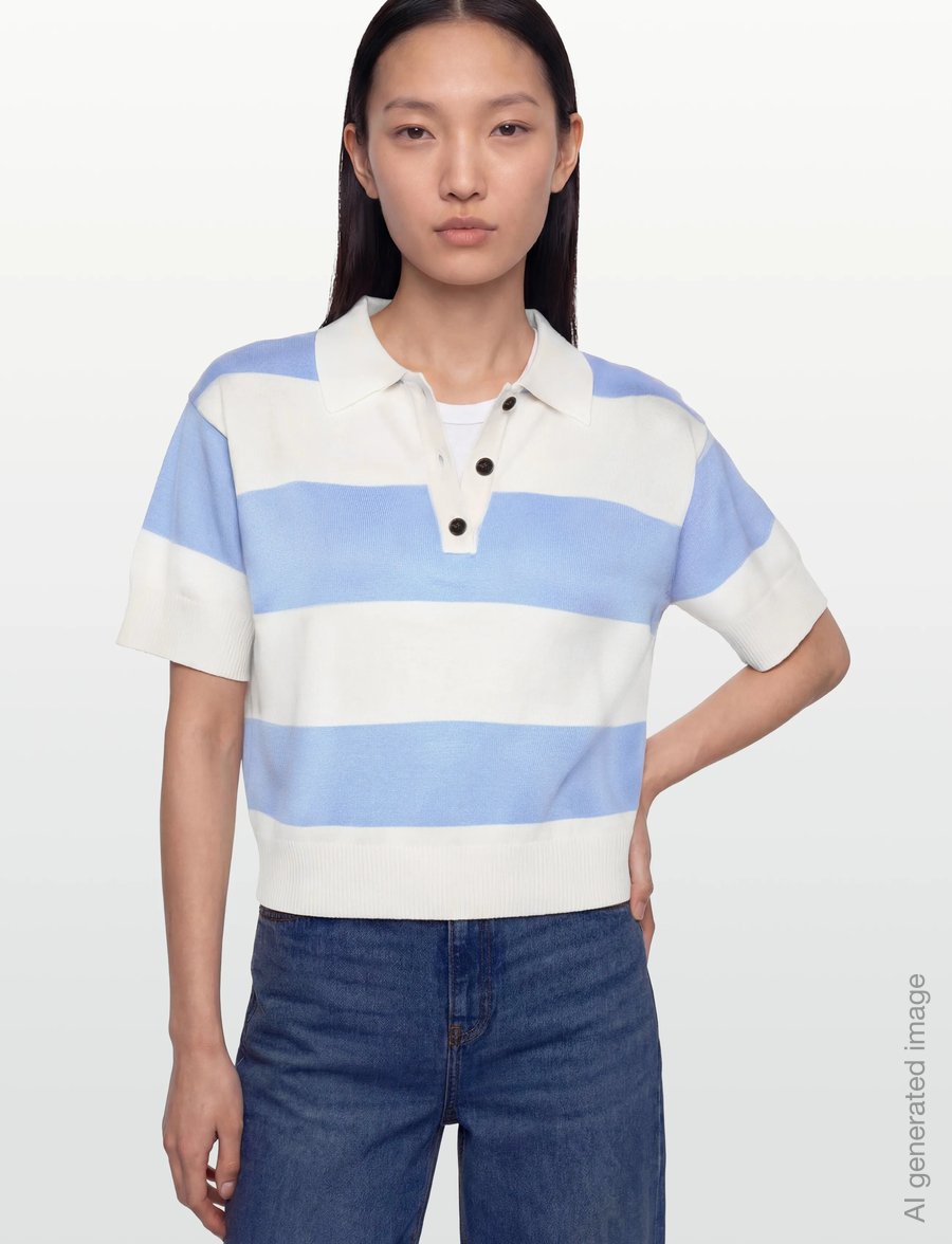ICHI - IHLULS POLO SS - poloshirts - wide cloud belair stripe - 3