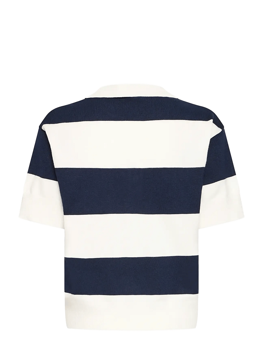 ICHI - IHLULS POLO SS - polosärgid - wide total ec white stripe - 2