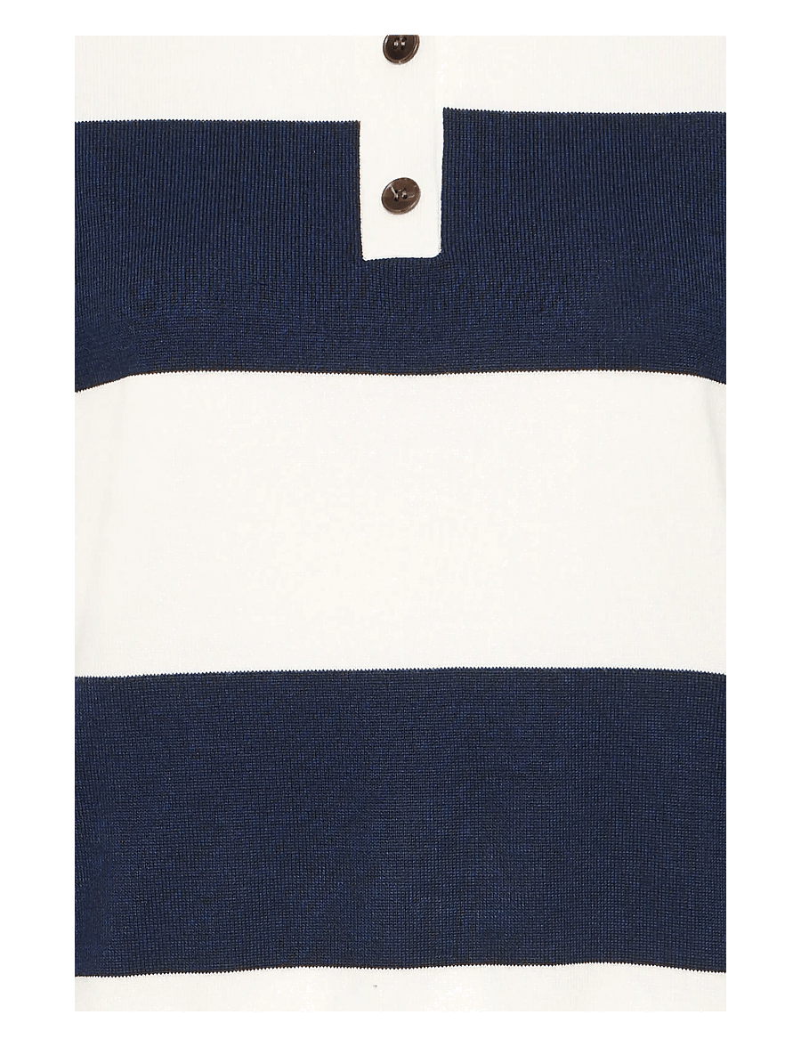 ICHI - IHLULS POLO SS - polosärgid - wide total ec white stripe - 3