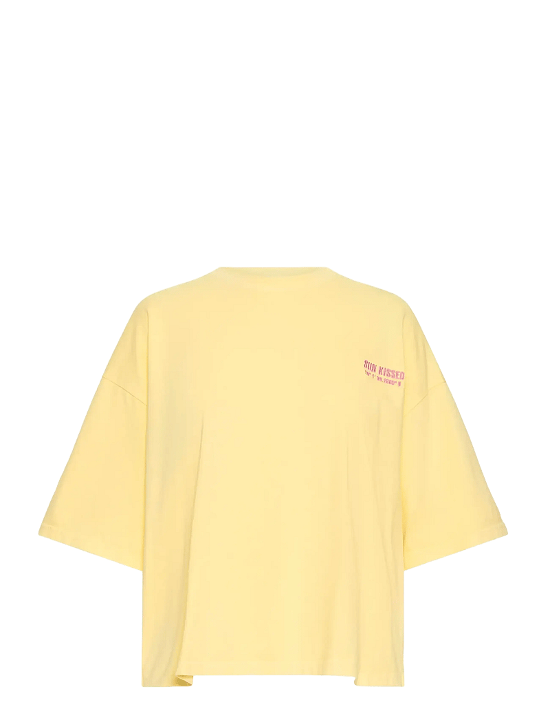 ICHI - IHNICA SS4 - crop tops - mellow yellow / wild orchid - 1