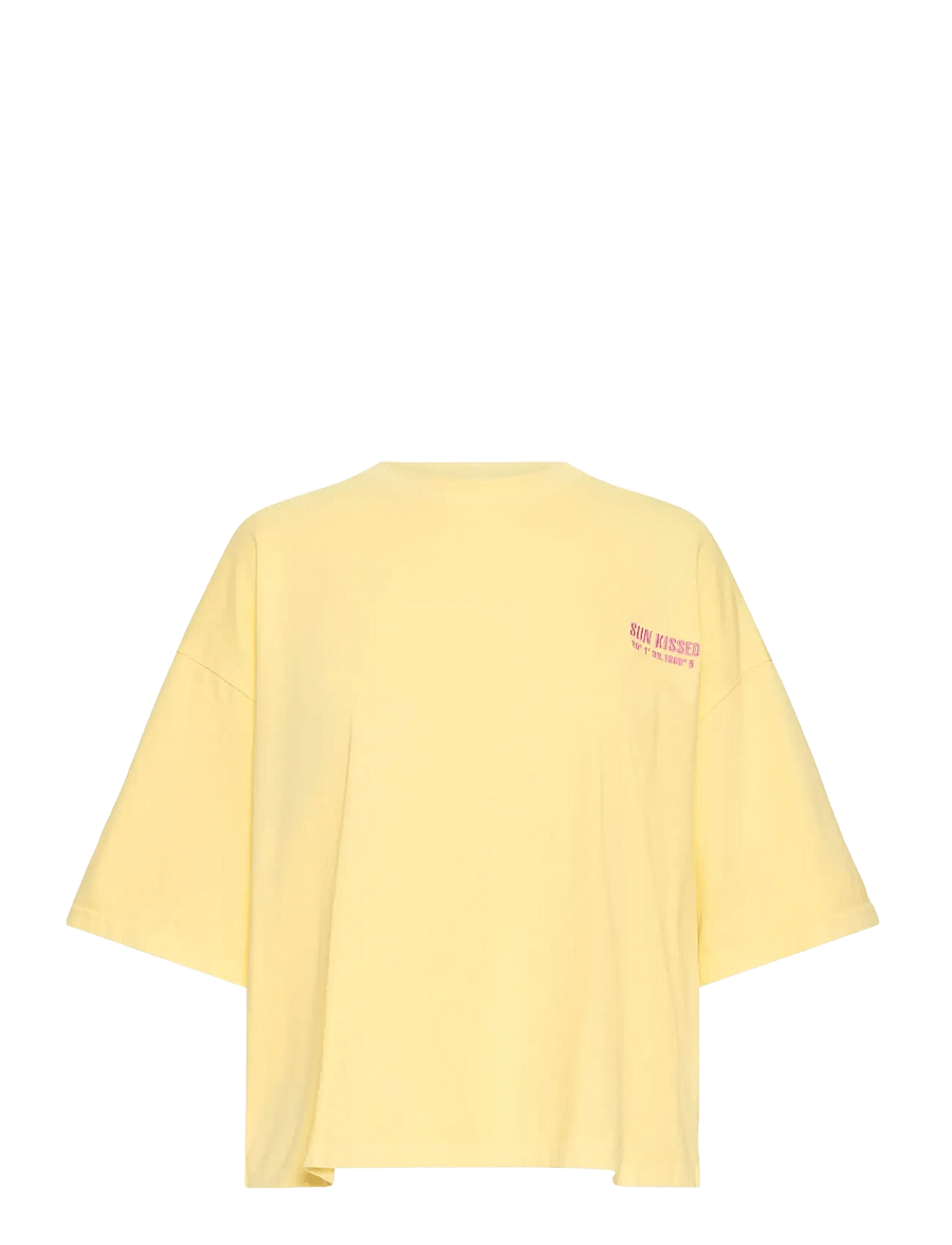 ICHI - IHNICA SS4 - crop tops - mellow yellow / wild orchid - 1