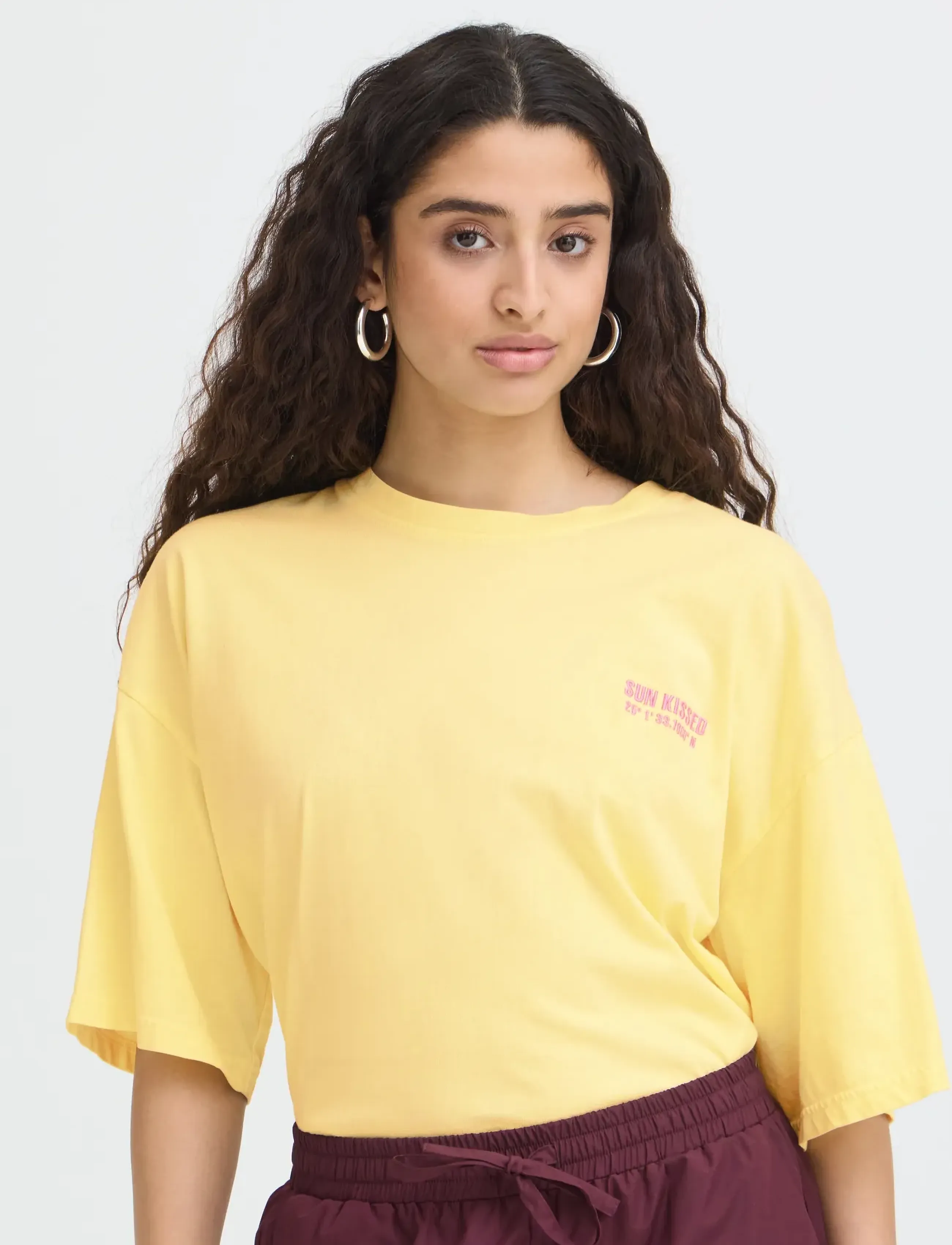 ICHI - IHNICA SS4 - crop tops - mellow yellow / wild orchid - 4