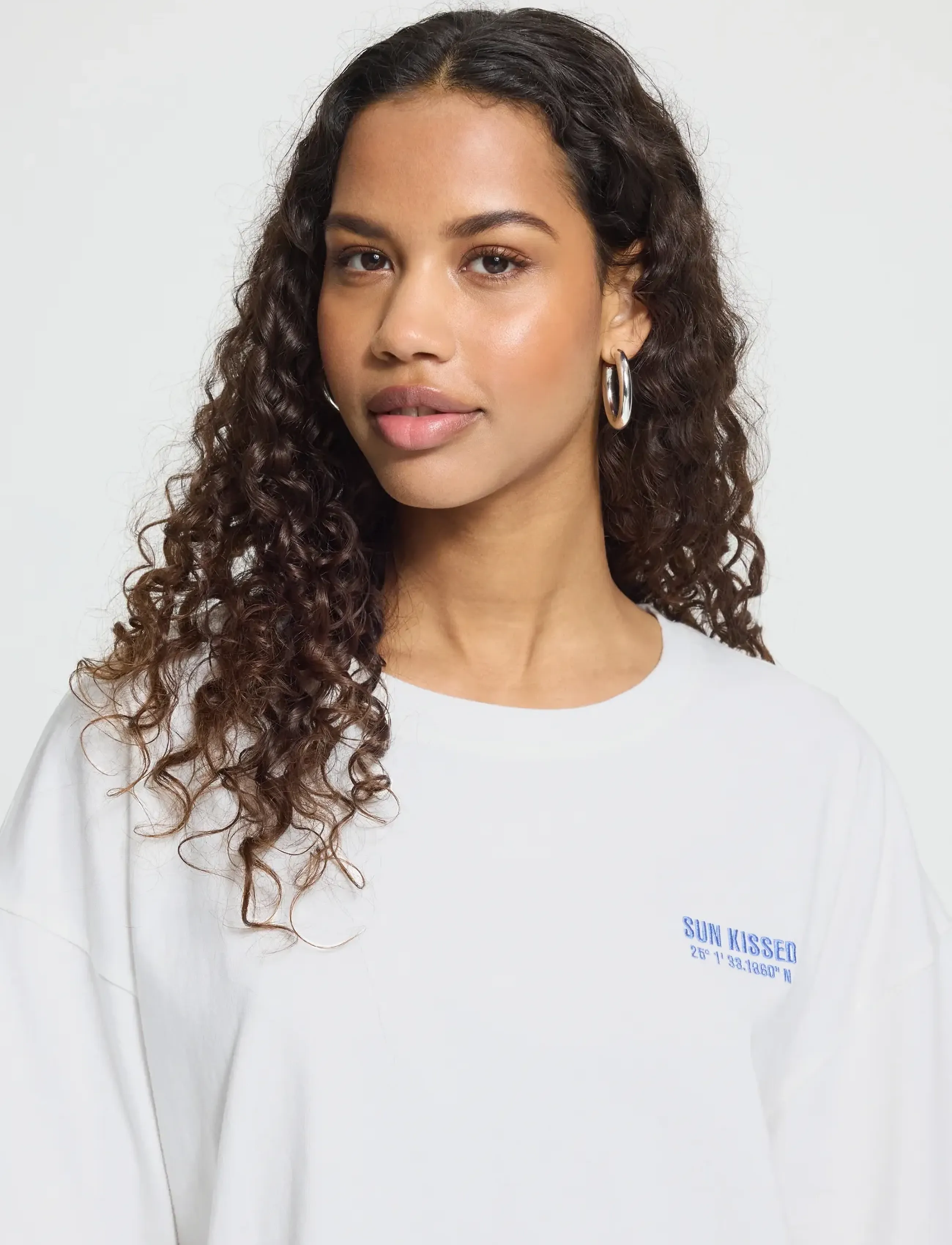 ICHI IHNICA SS4 - Crop tops - CLOUD DANCER / WEDGEWOOD / white
