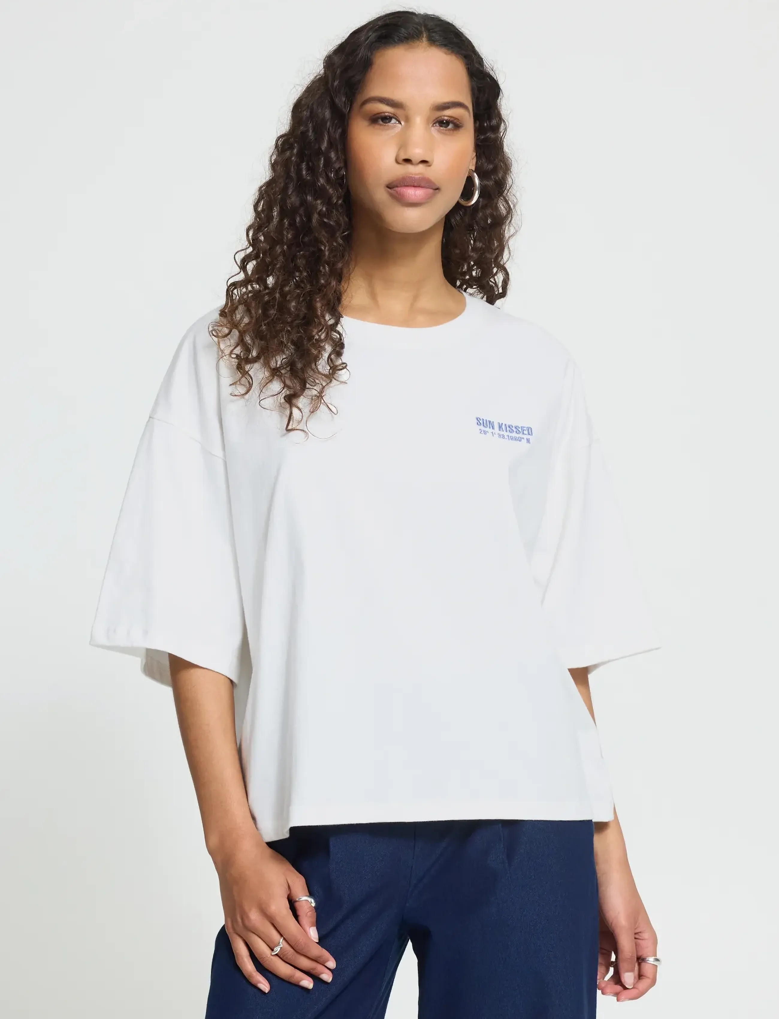 ICHI - IHNICA SS4 - laveste priser - cloud dancer / wedgewood - 5