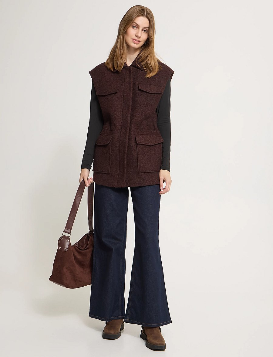 ICHI - IHSTIPA WA - fleece- und teddy-westen - mole' - 0