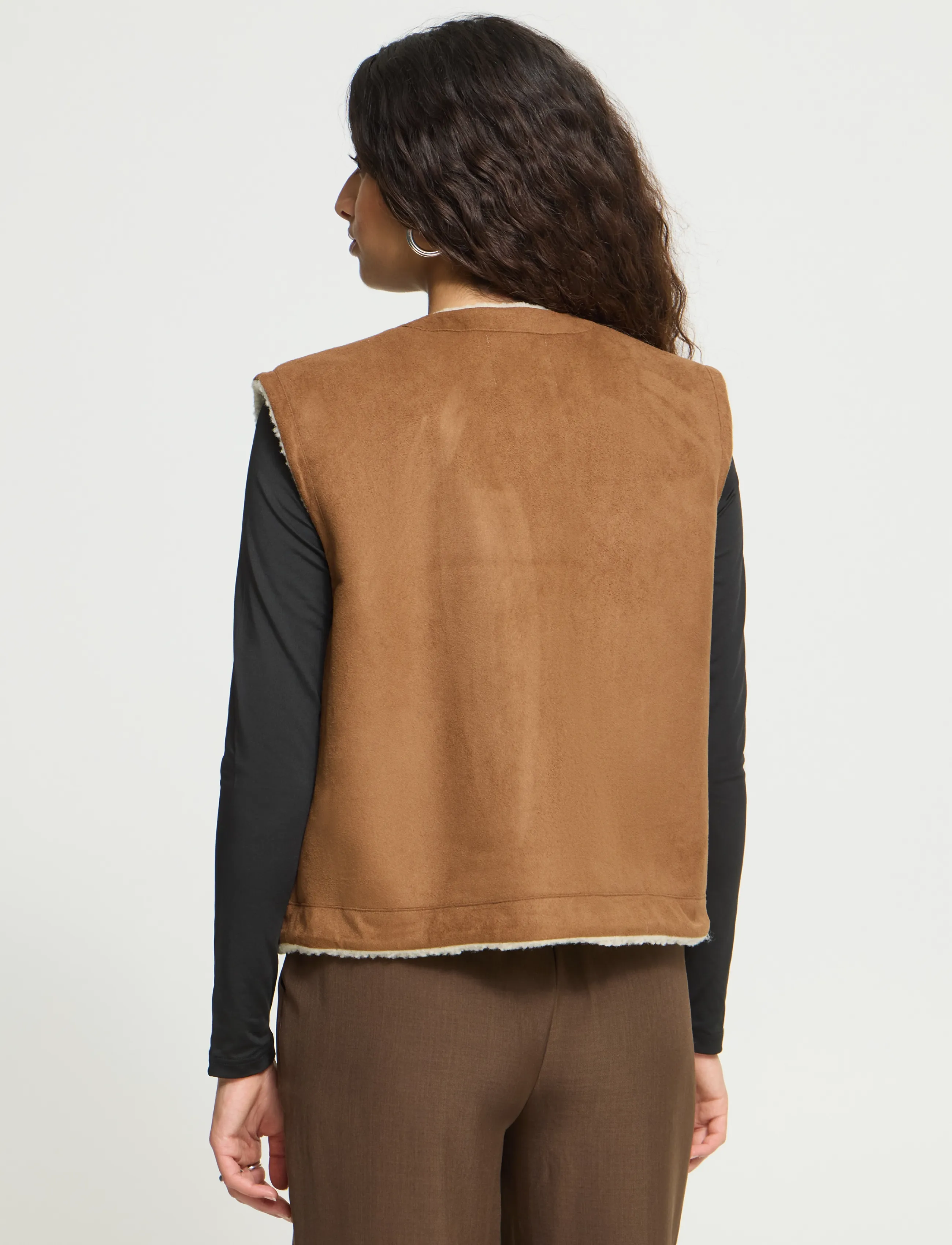 ICHI - IHINORA WA - fleece- und teddy-westen - cocoa brown - 3