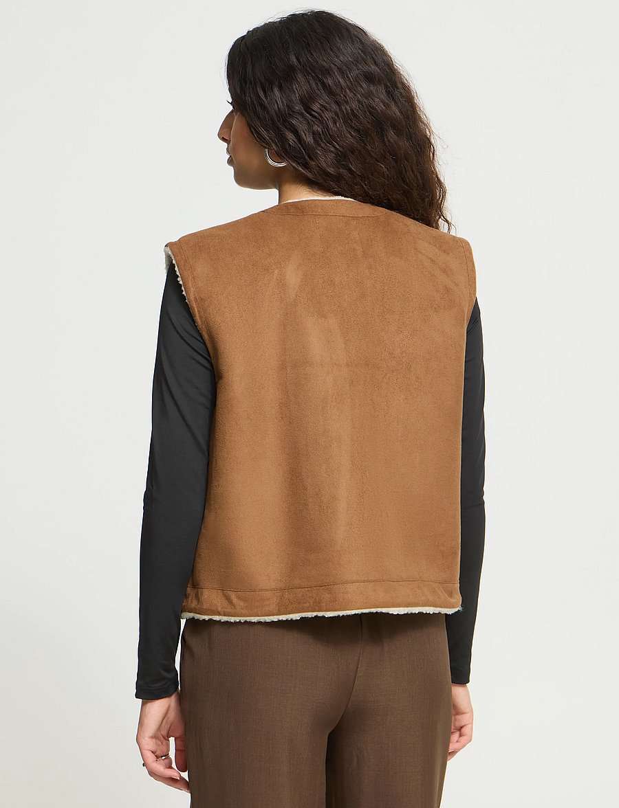 ICHI - IHINORA WA - fleece- und teddy-westen - cocoa brown - 3