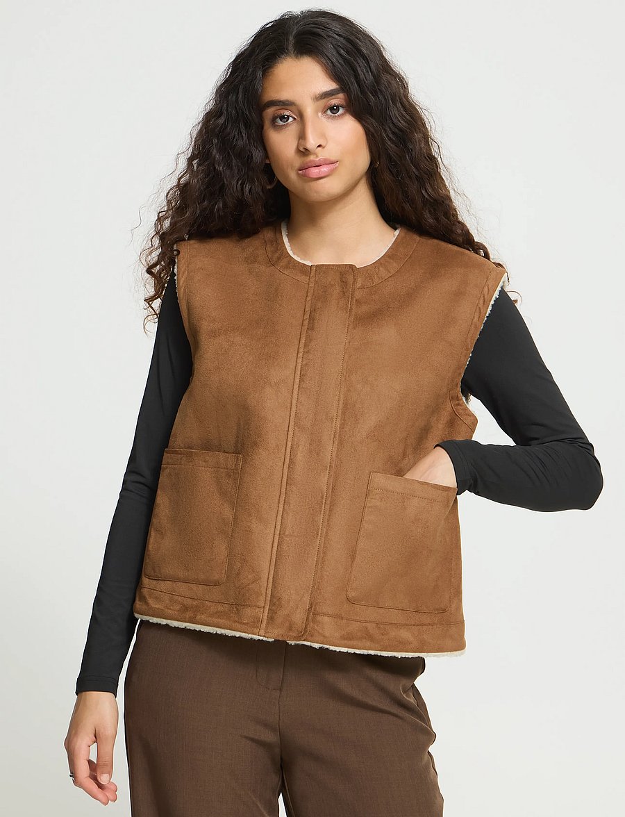 ICHI - IHINORA WA - fleece- und teddy-westen - cocoa brown - 5