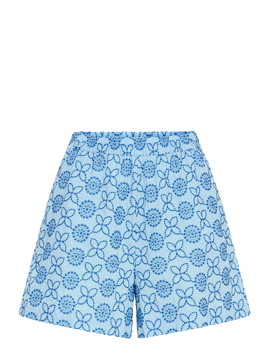 ICHI - IHGIVI SHO - casual shorts - blue flower embro - 1